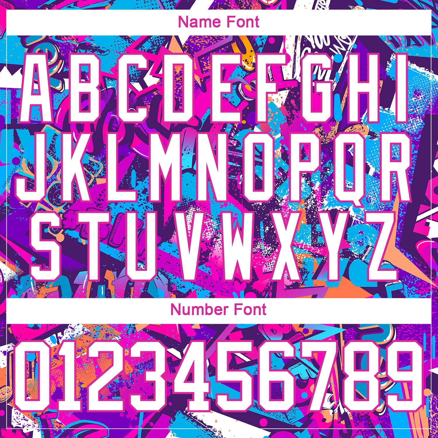 Custom Graffiti Pattern White Purple-Deep Pink 3D Pattern Scratch Hockey Lace Neck Jersey - Image 5