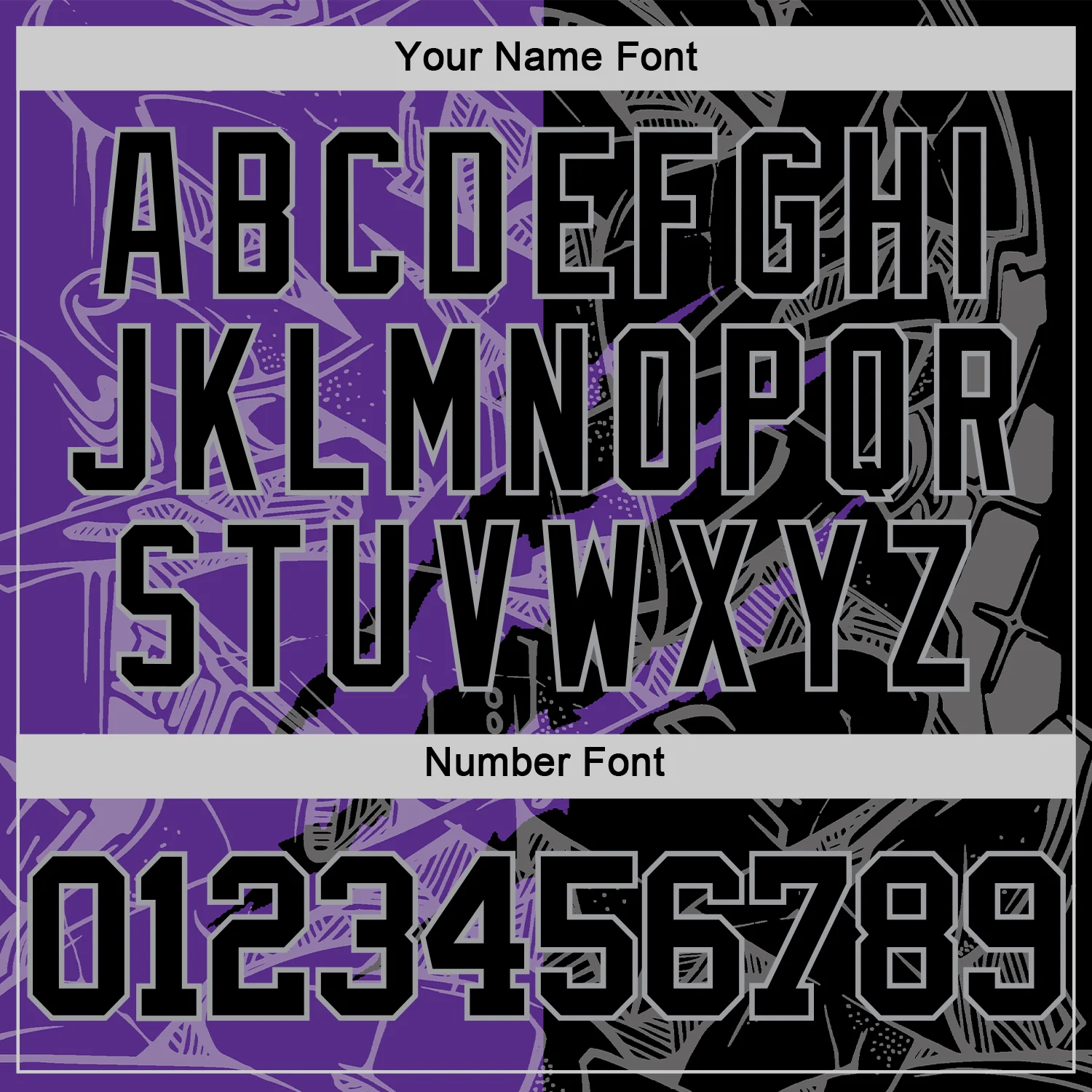 Custom Graffiti Pattern Black Purple-Gray Scratch Round Neck Sublimation Basketball Suit Jersey - Image 5