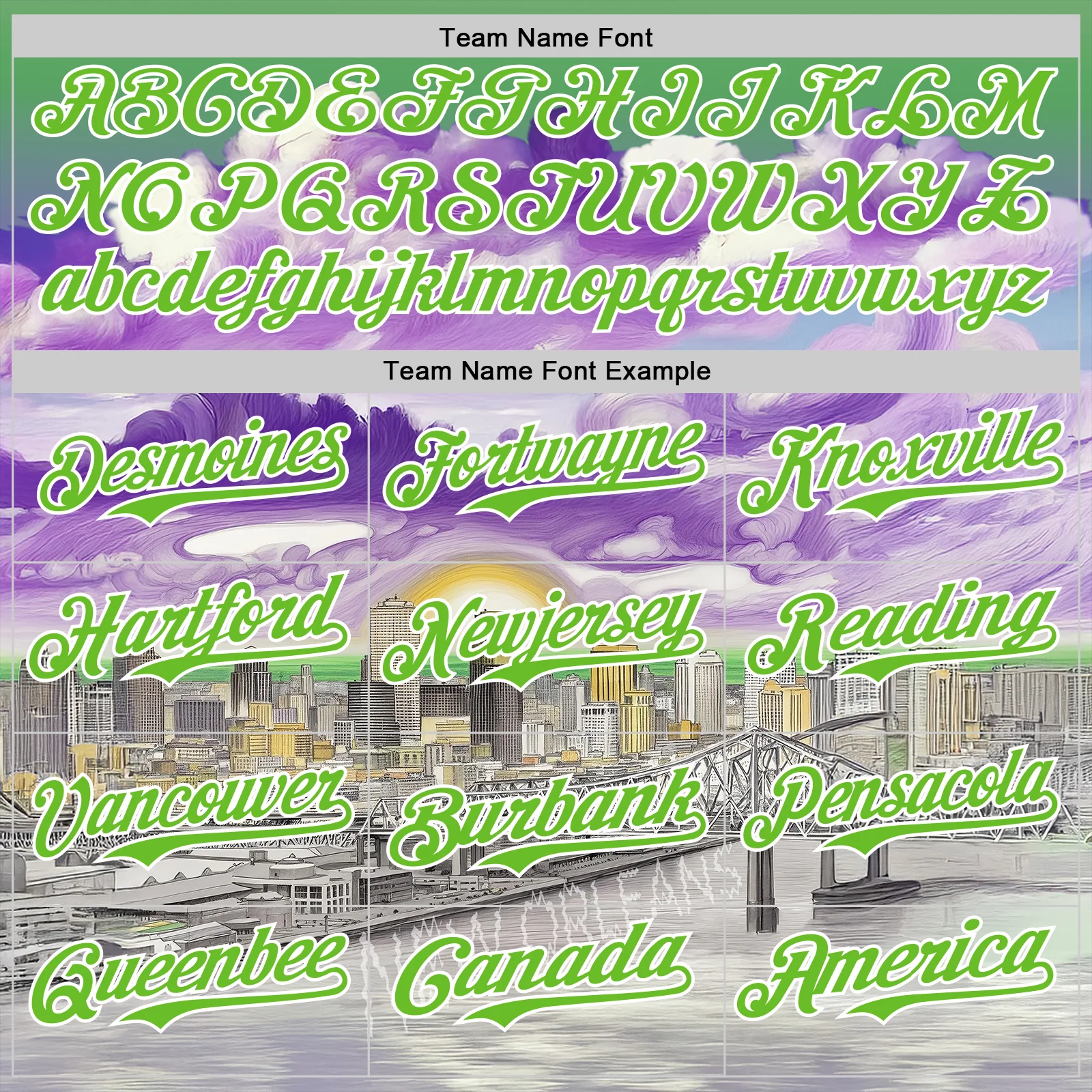 Custom Green Aurora Green Purple Gray-White New Orleans Louisiana Cityscape Landmark City Symbol Authentic Baseball Jersey - Image 4