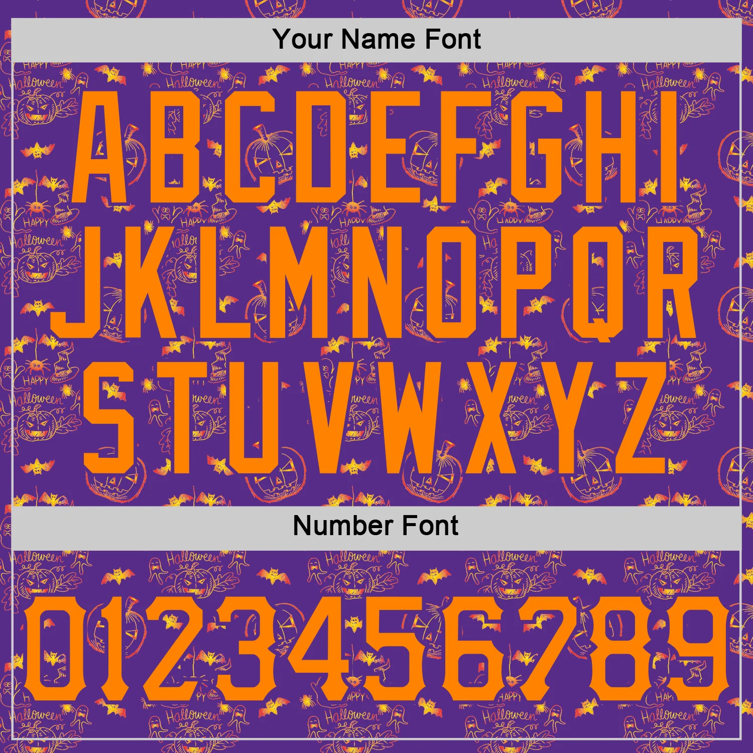 Custom Purple Bay Orange 3D Halloween Pumpkin Bat Doodle Party Costume Ideas Sports Pullover Sweatshirt Hoodie - Image 4