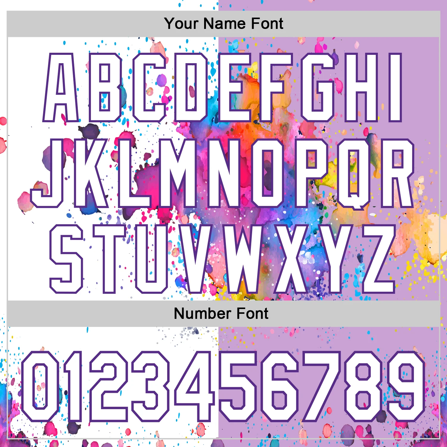 Custom Light Purple White-Purple 3D Pattern Design Graffiti Splash Authentic Baseball Jersey - Image 5