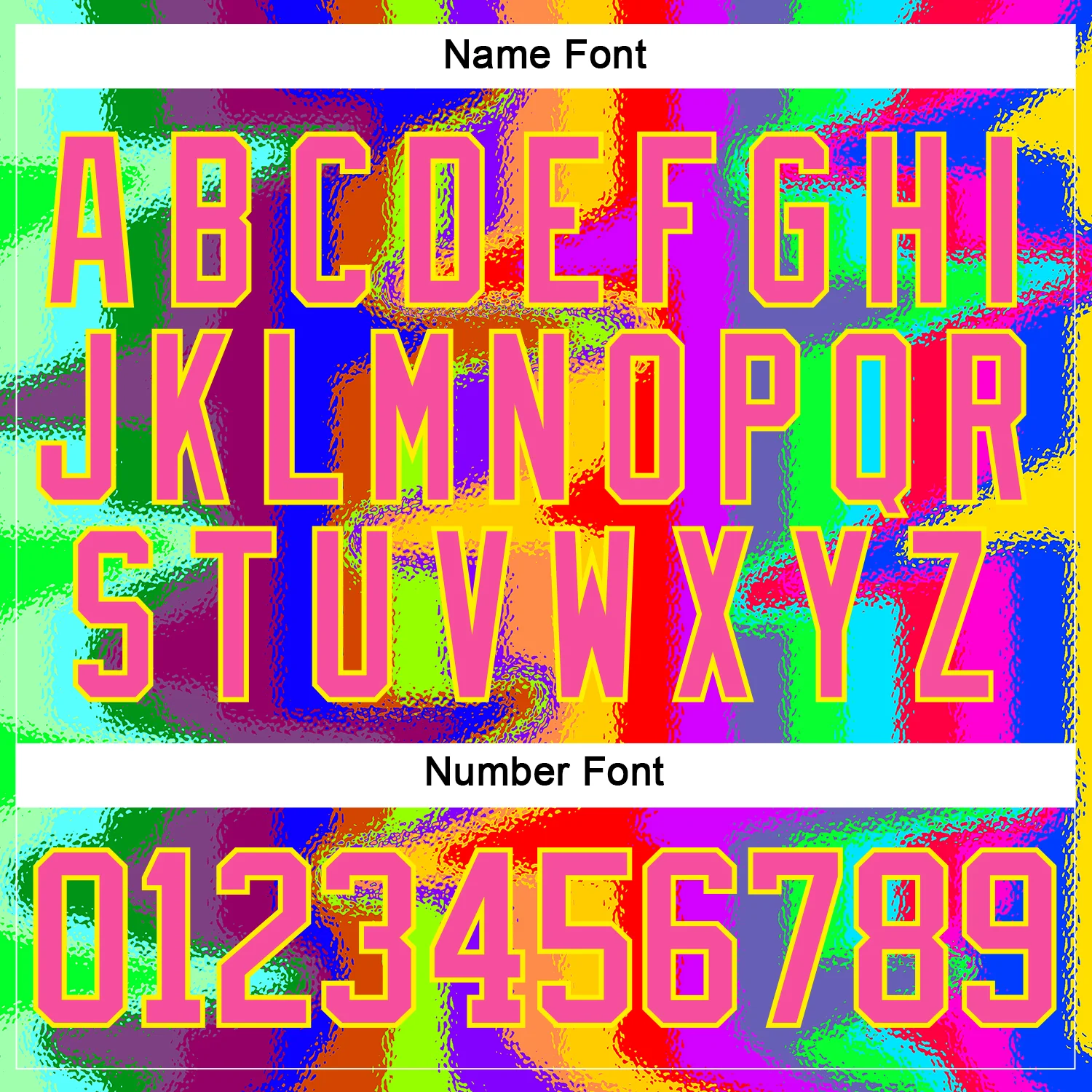 Custom Light Yellow Pink Purple Red-Green Trippy Psychedelic Neon Splash Hockey Lace Neck Jersey - Image 7
