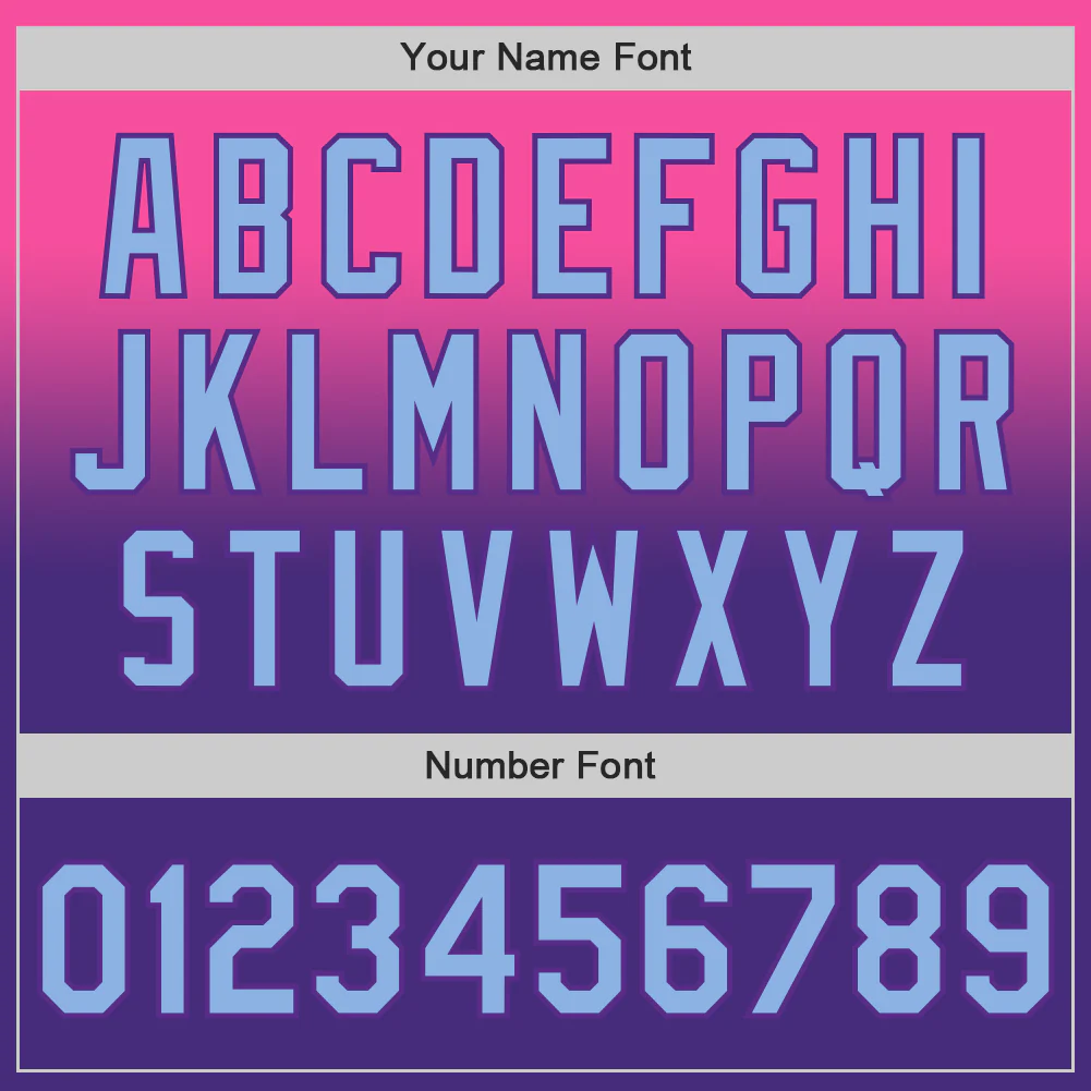 Custom Pink Light Blue-Purple Authentic Fade Fashion Baseball Jersey - Image 5