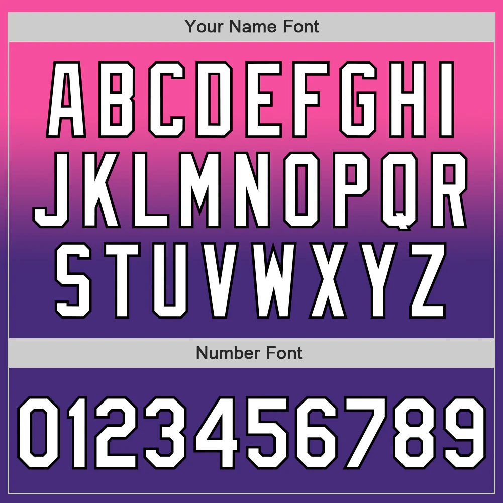 Custom Pink White Purple-Black Authentic Fade Fashion Baseball Jersey - Image 5