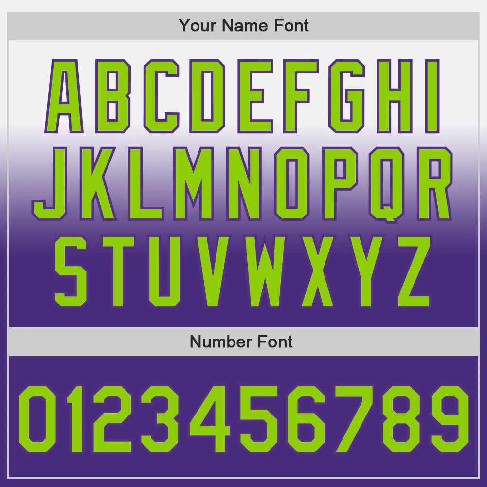 Custom White Neon Green-Purple Authentic Fade Fashion Baseball Jersey - Image 5