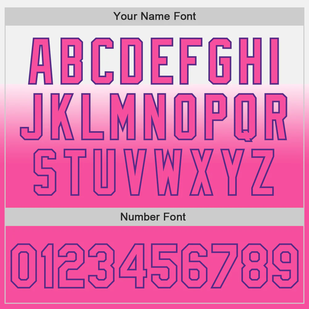 Custom White Pink-Purple Authentic Fade Fashion Baseball Jersey - Image 5