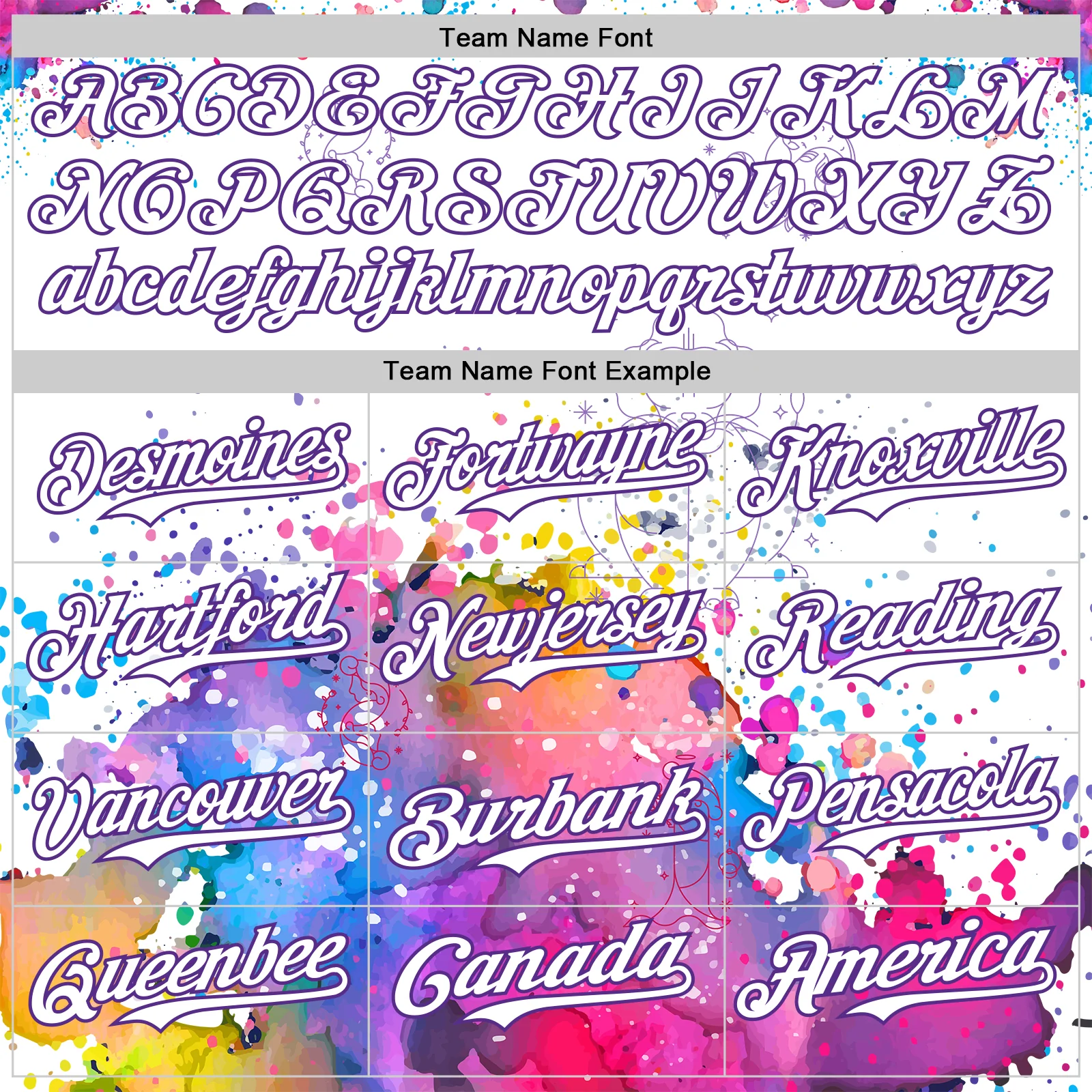 Custom White Purple 3D Pattern Design Graffiti Splash And Constellation Space Galaxy Star Authentic Baseball Jersey - Image 4