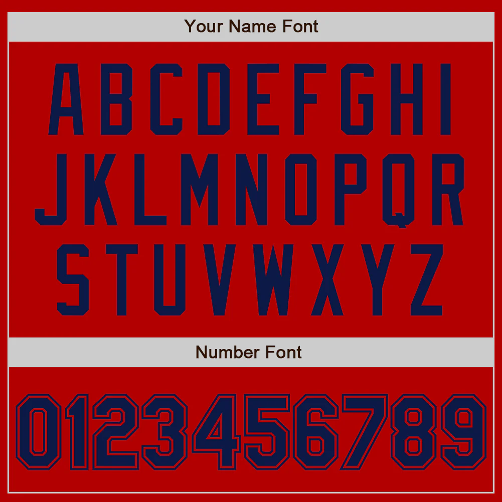 Custom Red Navy Authentic Baseball Jersey - Image 8
