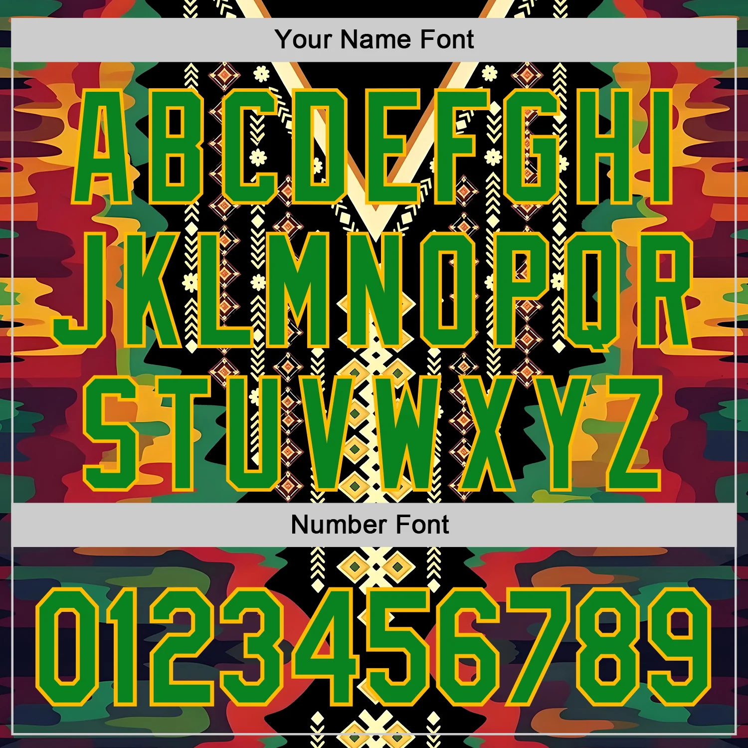 Custom Black Grass Green Red-Gold Black History Month Africa Tribal Authentic Baseball Jersey - Image 5
