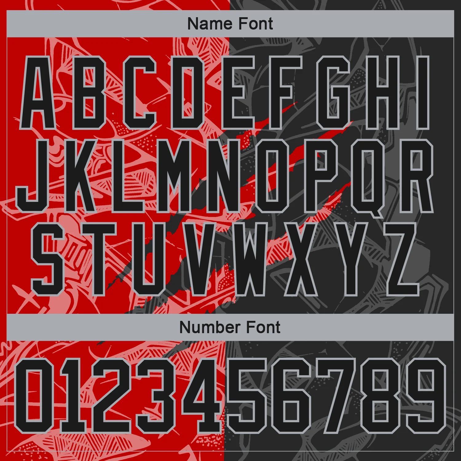 Custom Black Red-Gray 3D Pattern Gradient Fashion Scratch Hockey Lace Neck Jersey - Image 5