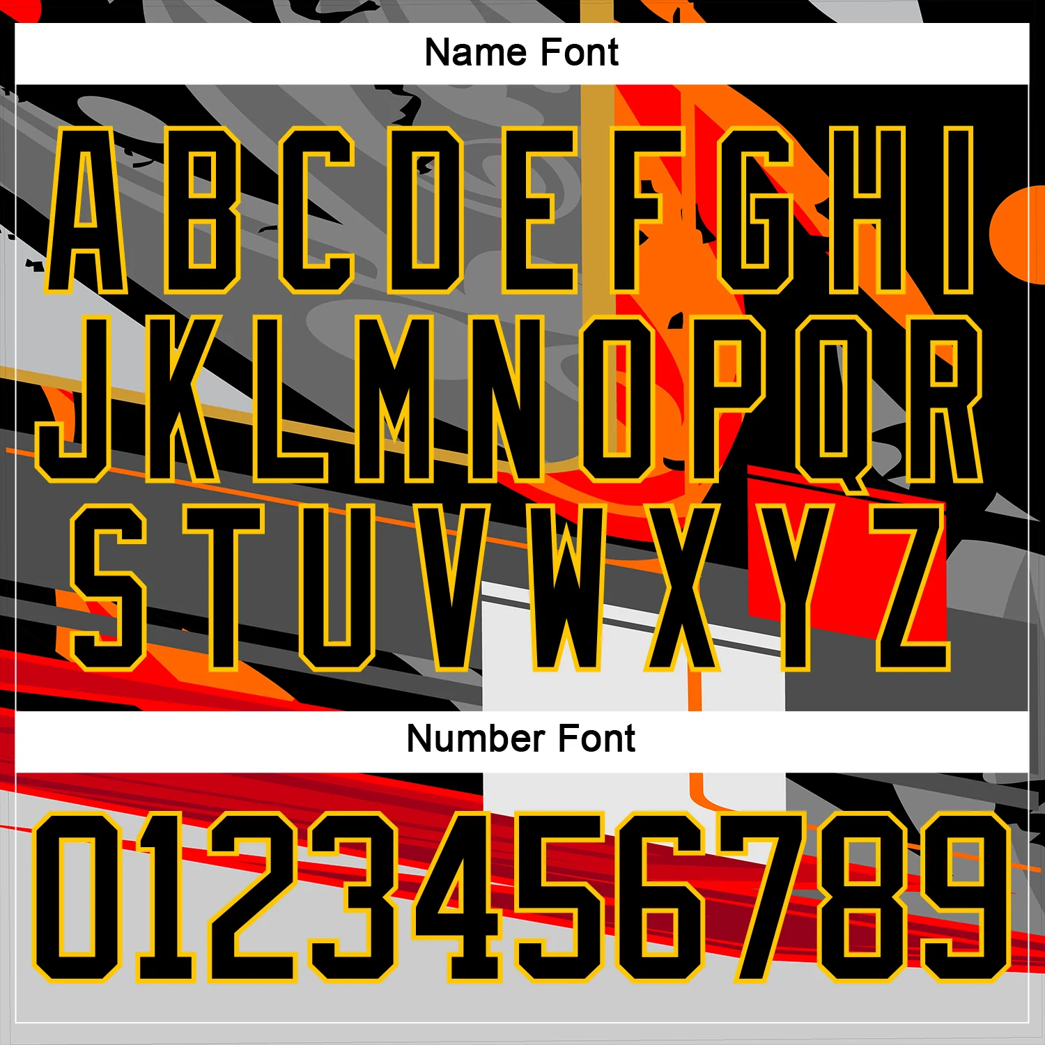 Custom Black Red-Yellow 3D Pattern Abstract Hockey Lace Neck Jersey - Image 5