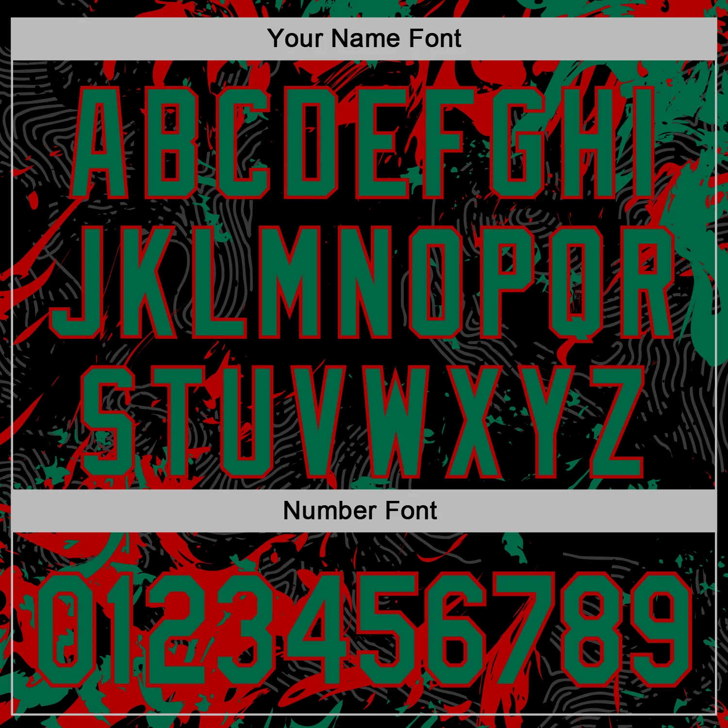 Custom Stitched Black Kelly Green-Red Splash Sports Pullover Sweatshirt Hoodie - Image 6