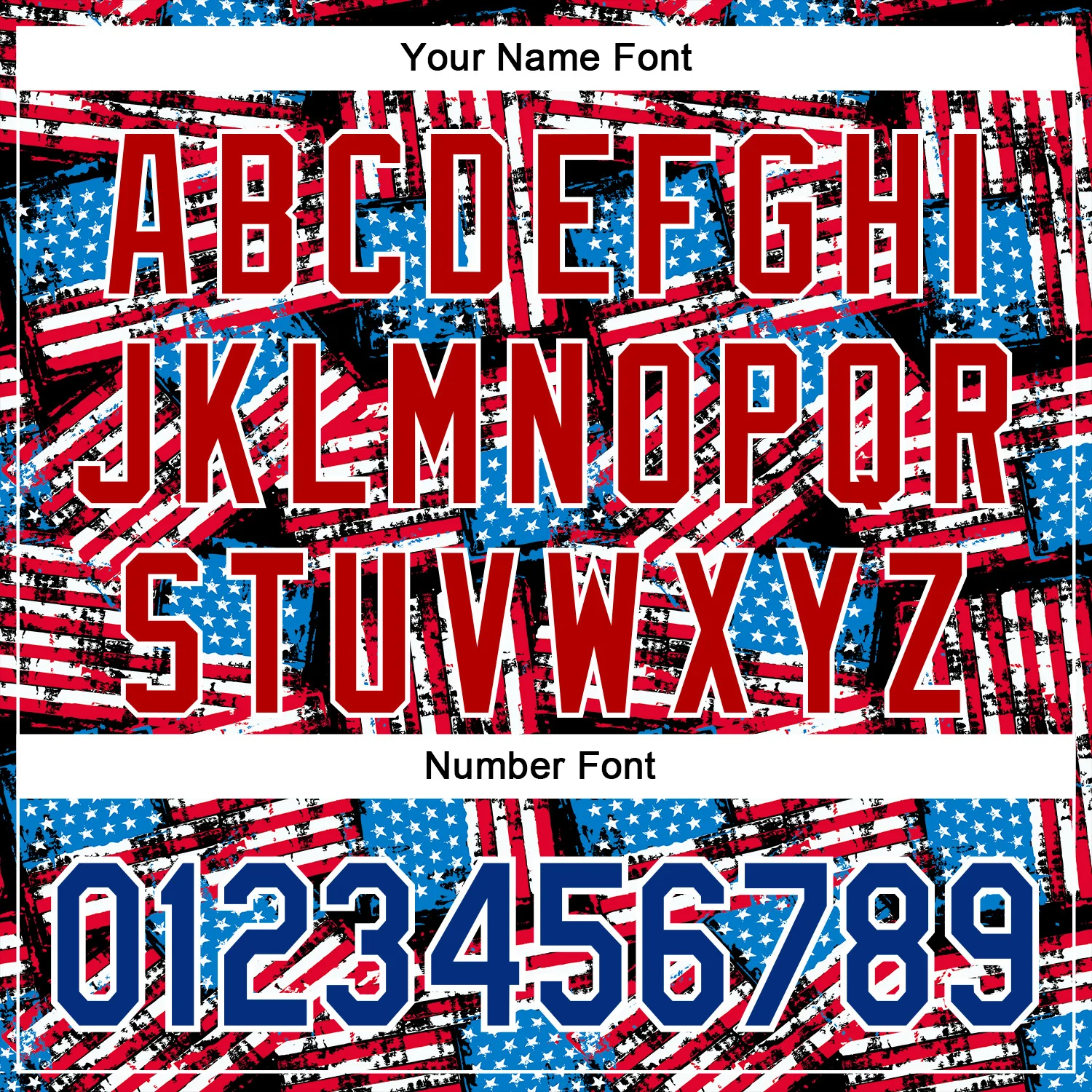 Custom Stitched Black Royal Red-White 3D American Flag Retro Distressed Grunge Sports Pullover Sweatshirt Hoodie - Image 4
