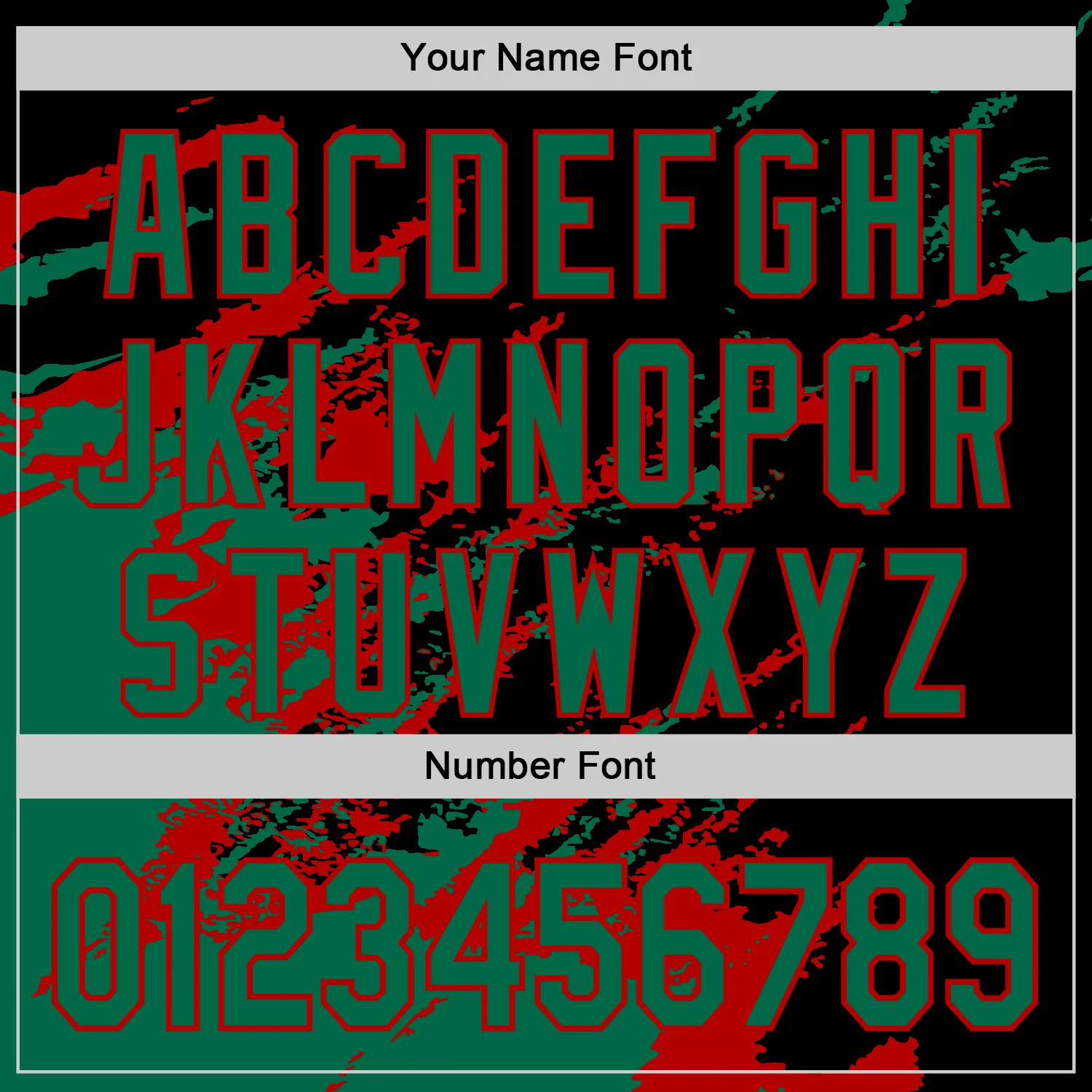 Custom Black Kelly Green-Red Splash Art 3D Pattern Design Bomber Full-Snap Varsity Letterman Hoodie Jacket - Image 6