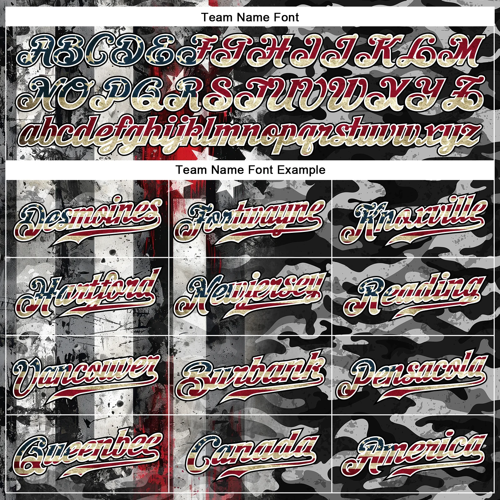 Custom Camo Vintage USA Flag Black Red-White Patriotic Grunge Raglan Sleeves Authentic Baseball Jersey - Image 4