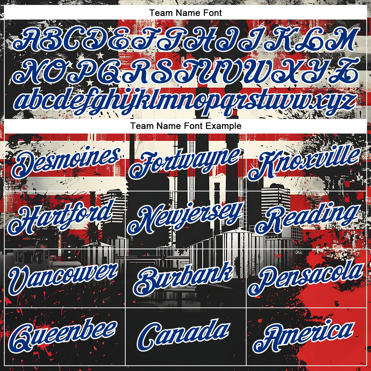 Custom Stitched City Cream Royal Red-White 3D American Flag Retro Distressed Grunge Sports Pullover Sweatshirt Hoodie - Image 3