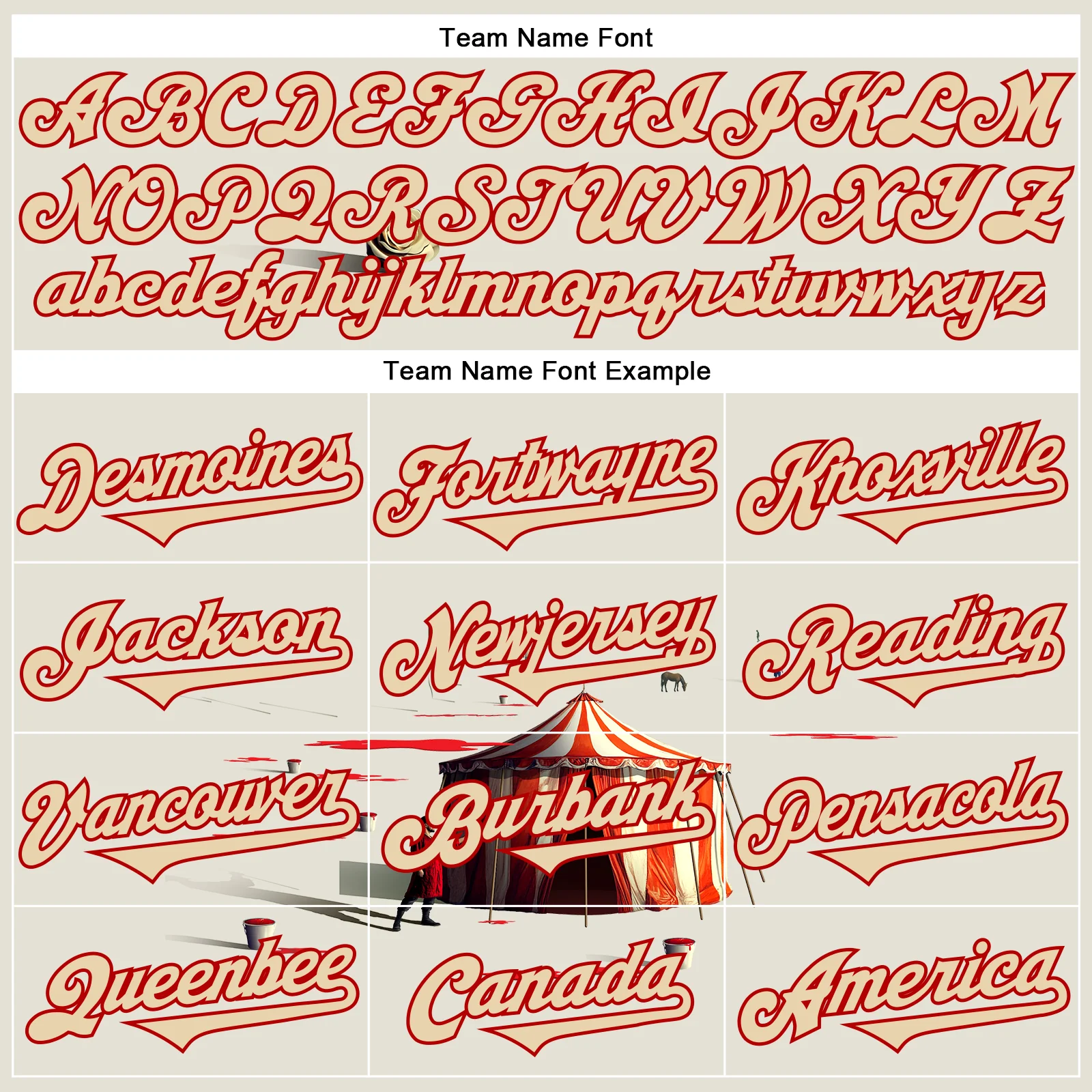 Custom Cream City Cream-Red 3D Marcel Caram The Clown Authentic Baseball Jersey - Image 4