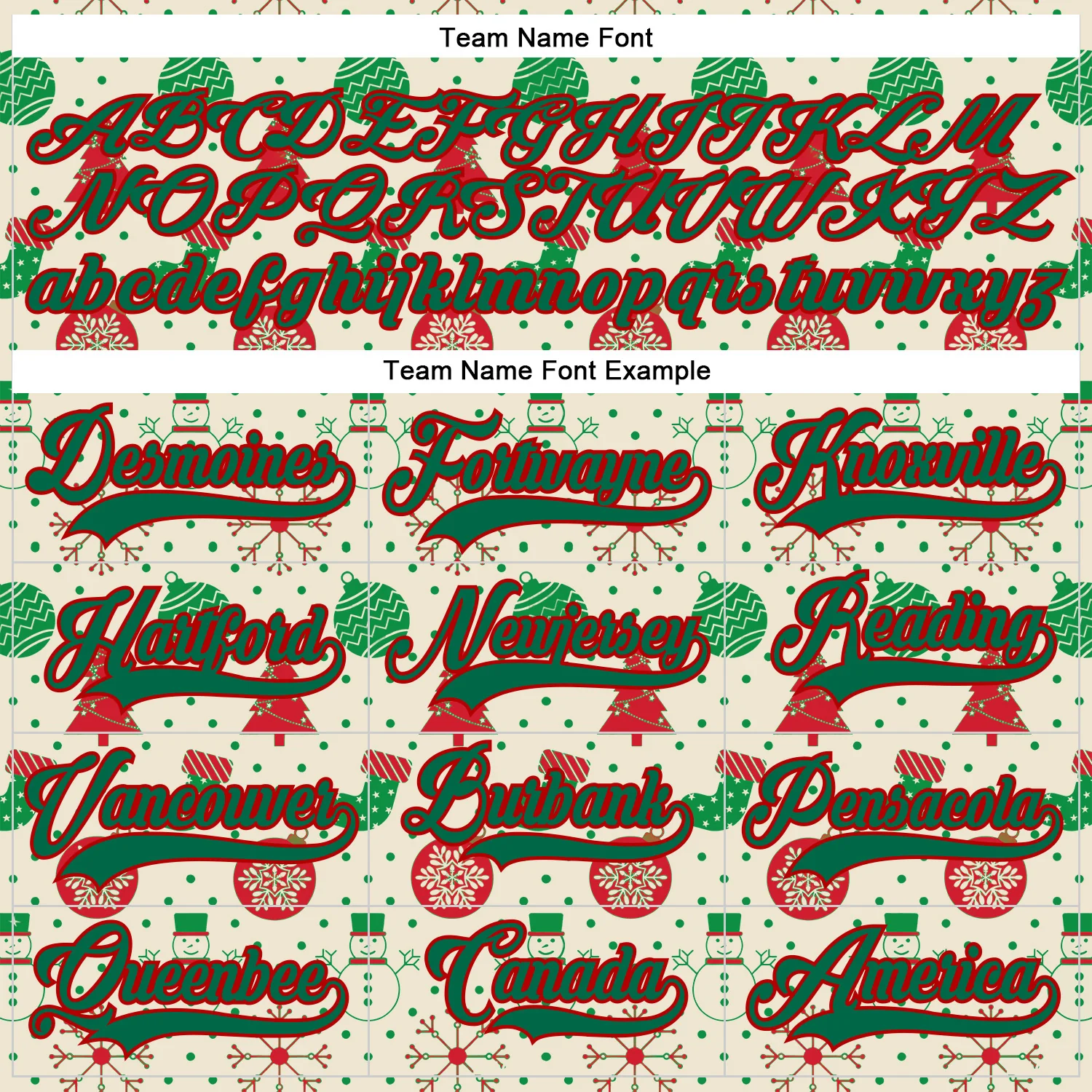 Custom Cream Kelly Green-Red 3D Christmas Hockey Lace Neck Jersey - Image 4