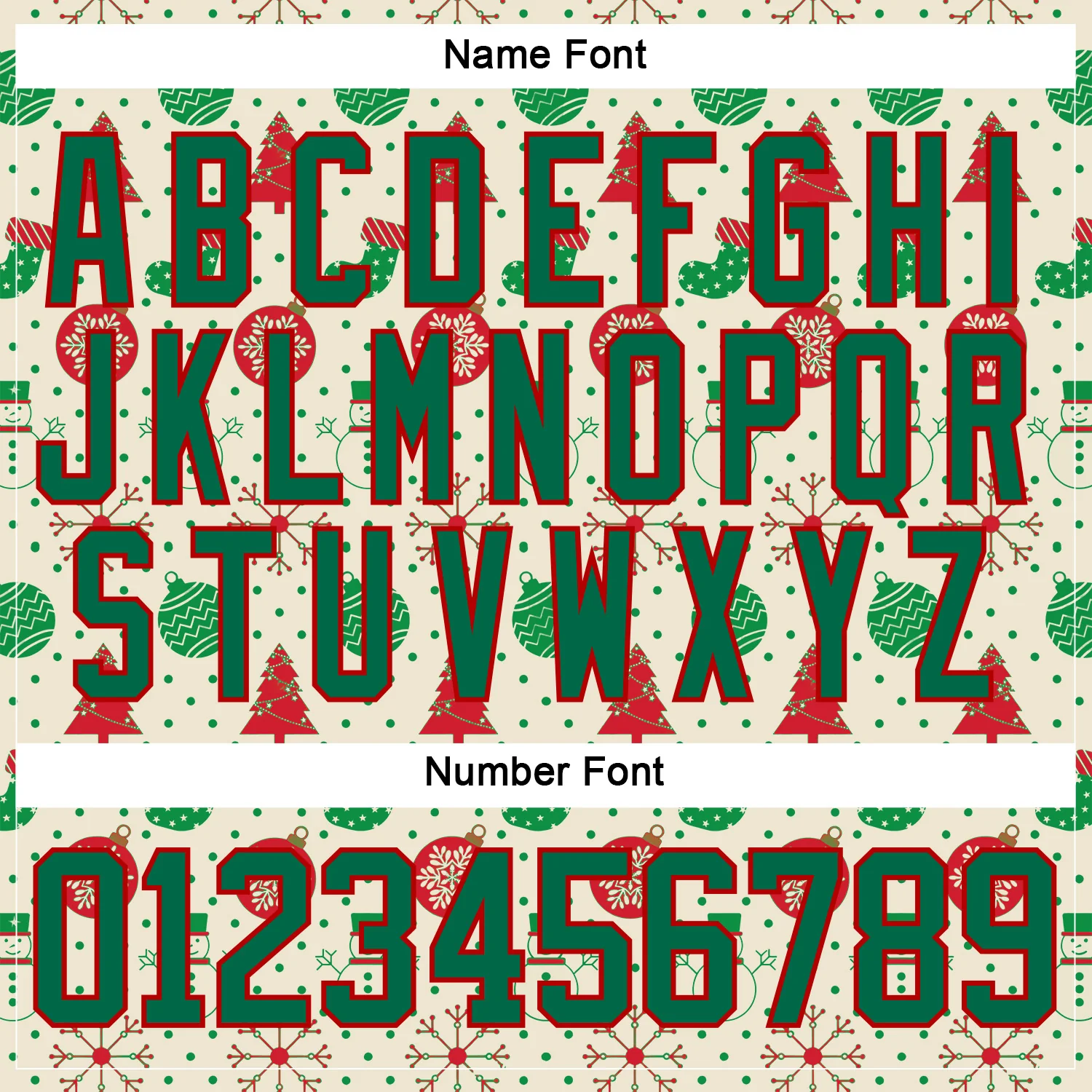 Custom Cream Kelly Green-Red 3D Christmas Hockey Lace Neck Jersey - Image 5
