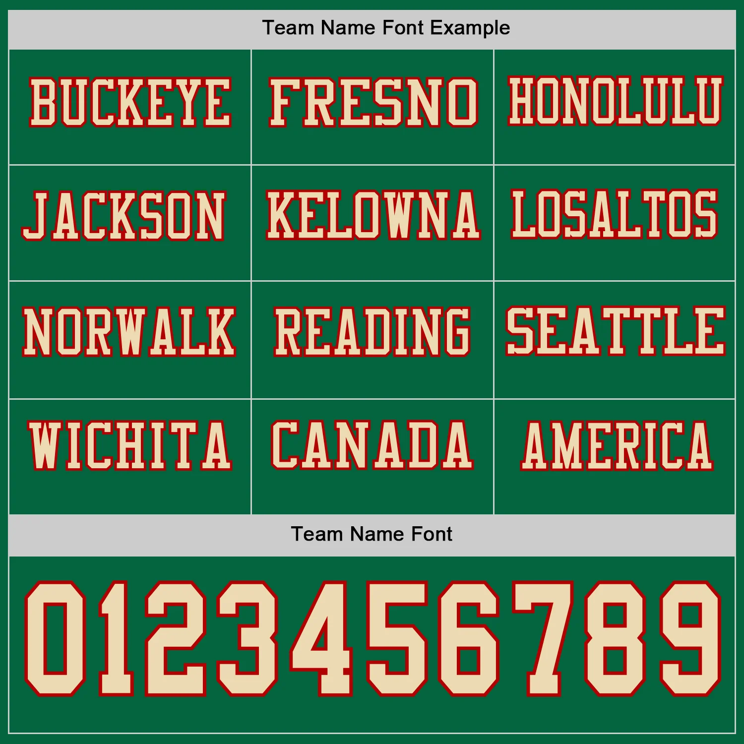 Custom Kelly Green Cream-Red Long Sleeve Authentic Football Jersey - Image 3