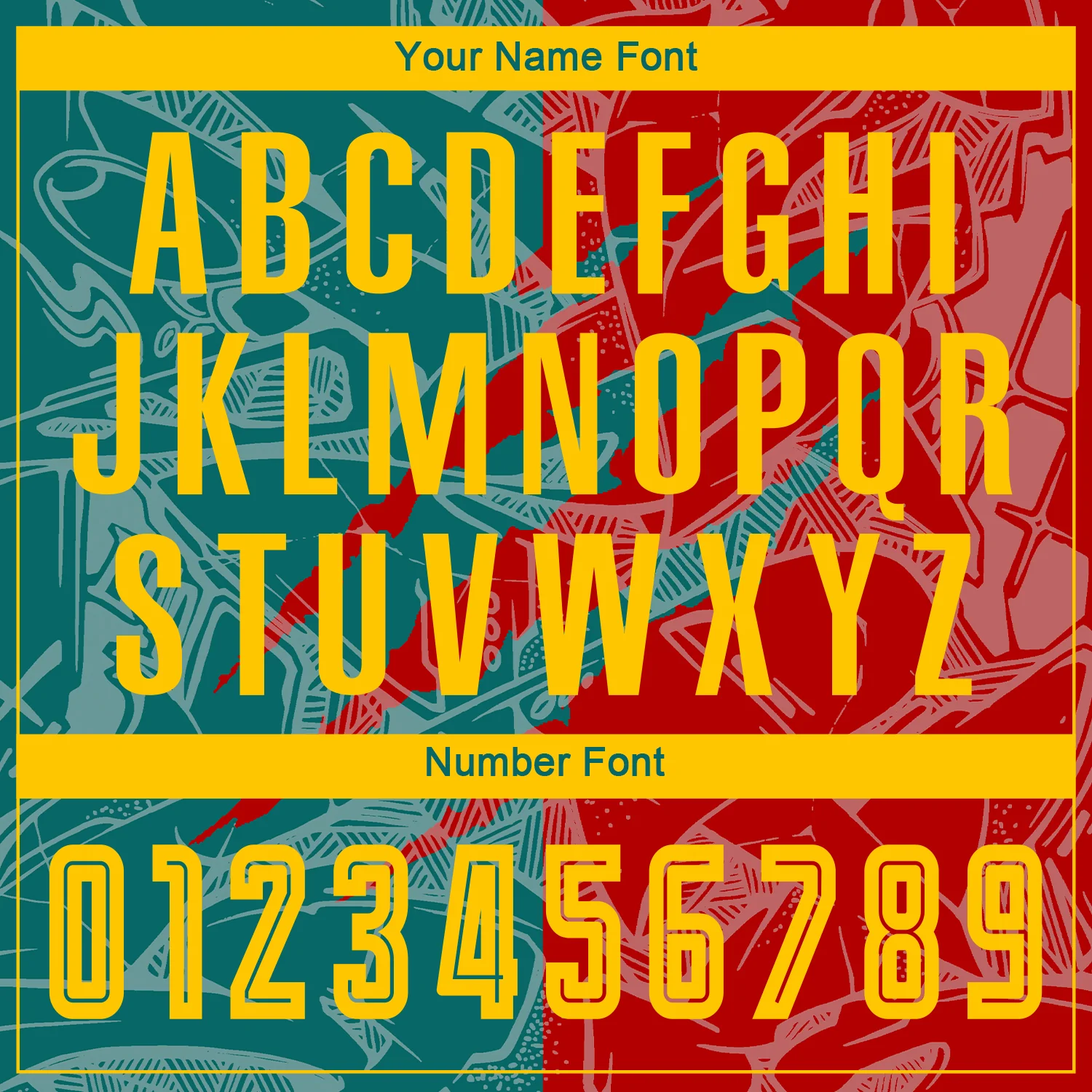 Custom Graffiti Pattern Yellow Red-Teal Scratch Sublimation Soccer Uniform Jersey - Image 6
