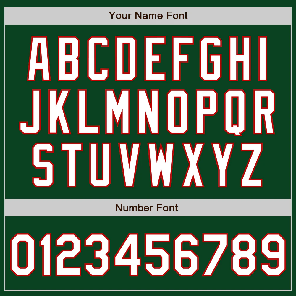 Custom Green White-Red Authentic Baseball Jersey - Image 8