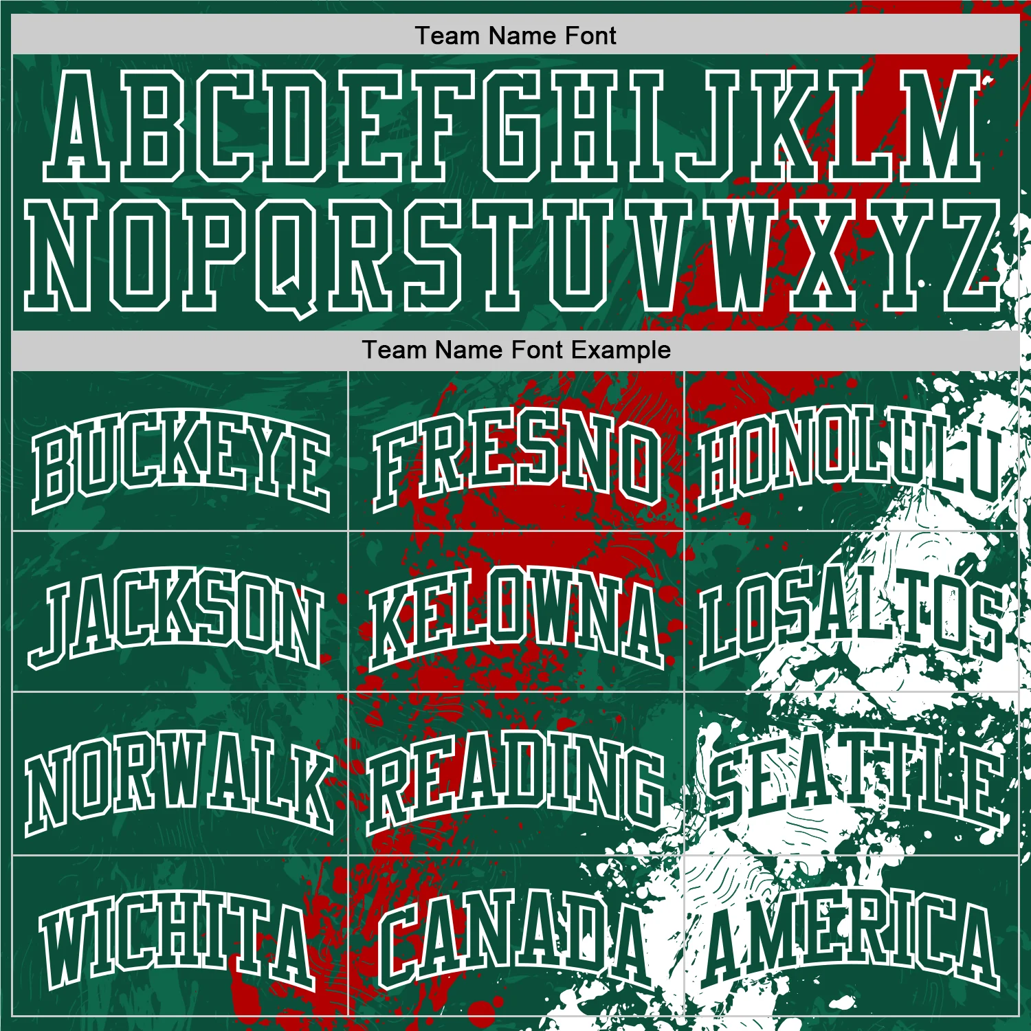 Custom Green Red-White Splash Round Neck Sublimation Basketball Suit Jersey - Image 4