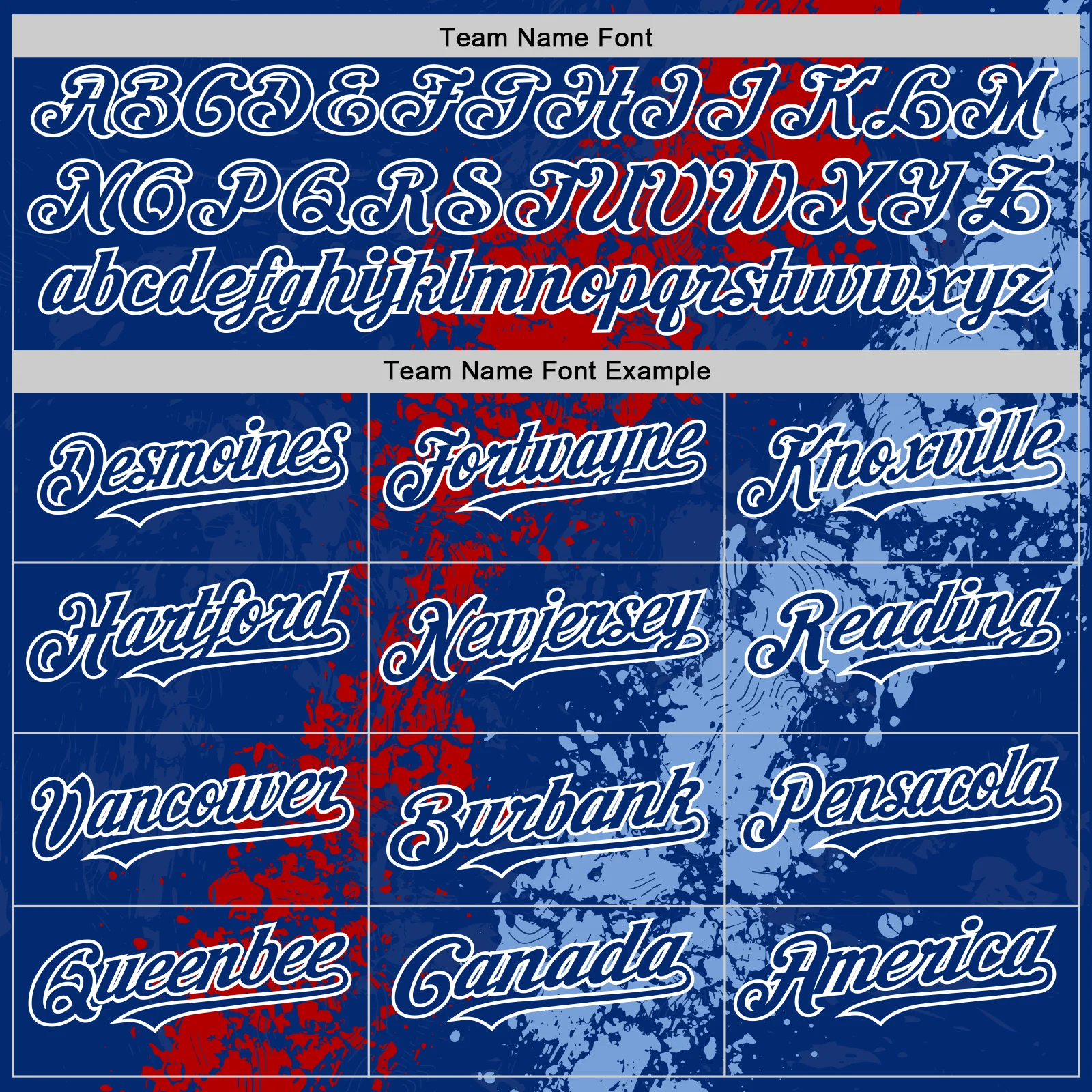 Custom Royal Red Light Blue-White Splash Art 3D Pattern Design Bomber Full-Snap Varsity Letterman Hoodie Jacket - Image 5