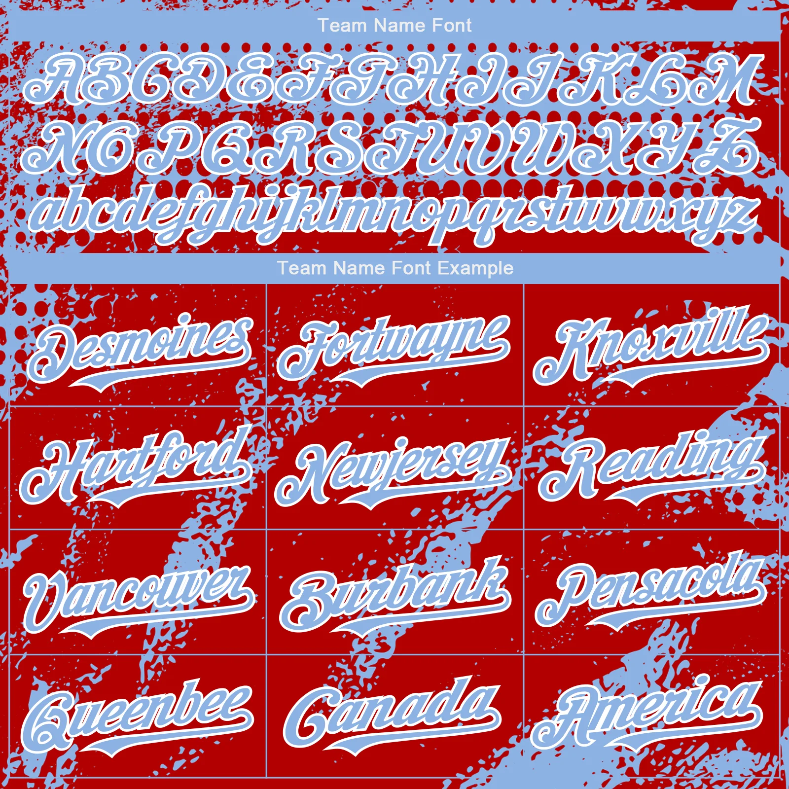 Custom Light Blue Red-White Splash Grunge Fragment Authentic Baseball Jersey - Image 4
