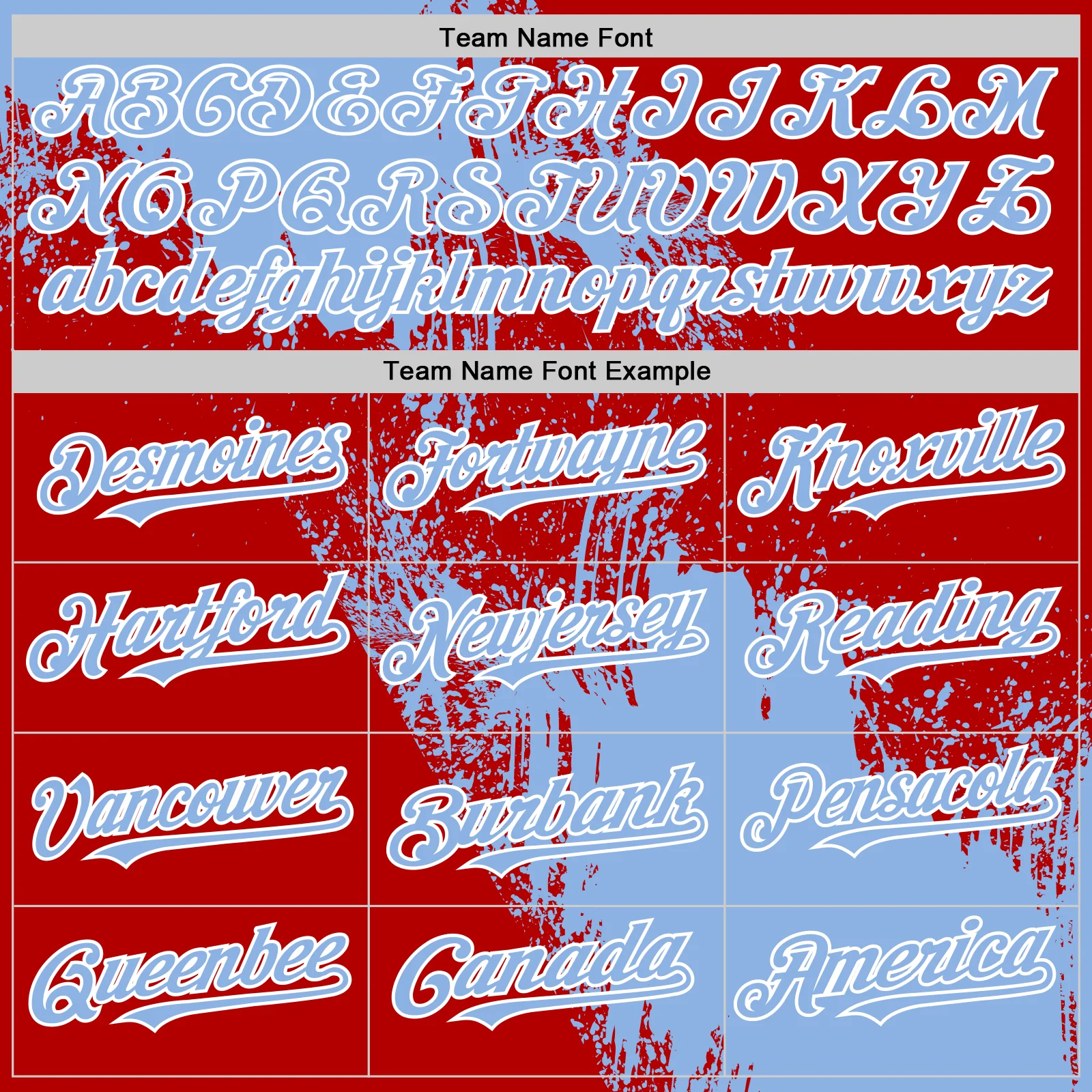 Custom Light Blue Red-White 3D Pattern Design Abstract Brush Stroke Authentic Baseball Jersey - Image 4