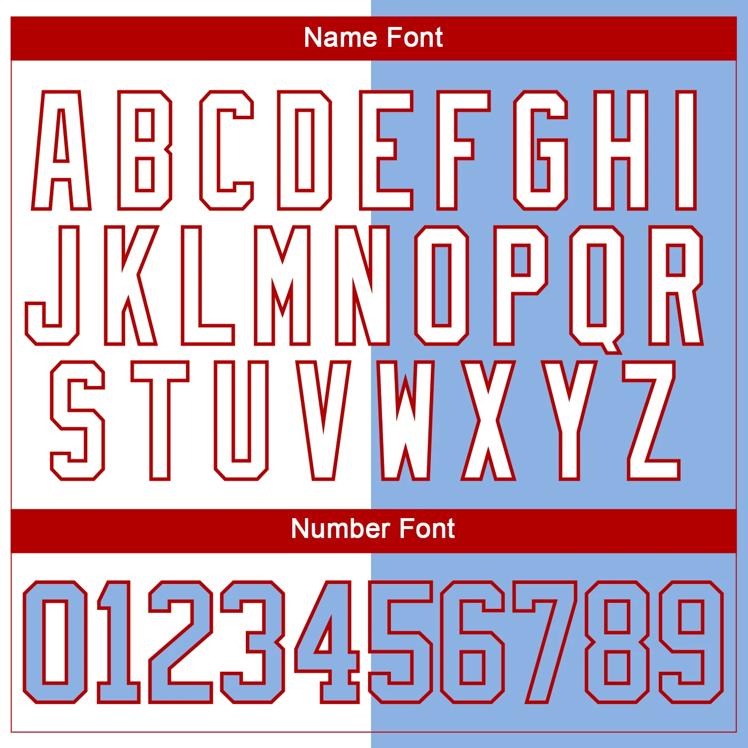 Custom Light Blue Red-White Split Fashion Hockey Lace Neck Jersey - Image 7