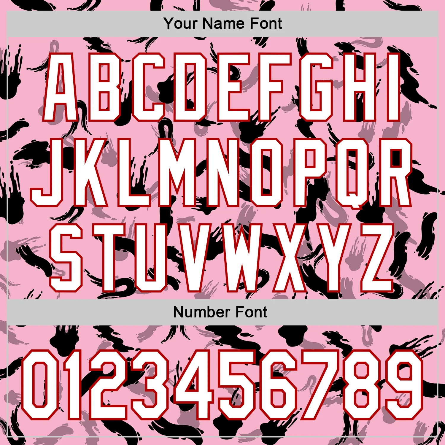 Custom Light Pink White-Red 3D Pattern Design Graffiti Ink Brush Stroke Authentic Baseball Jersey - Image 5