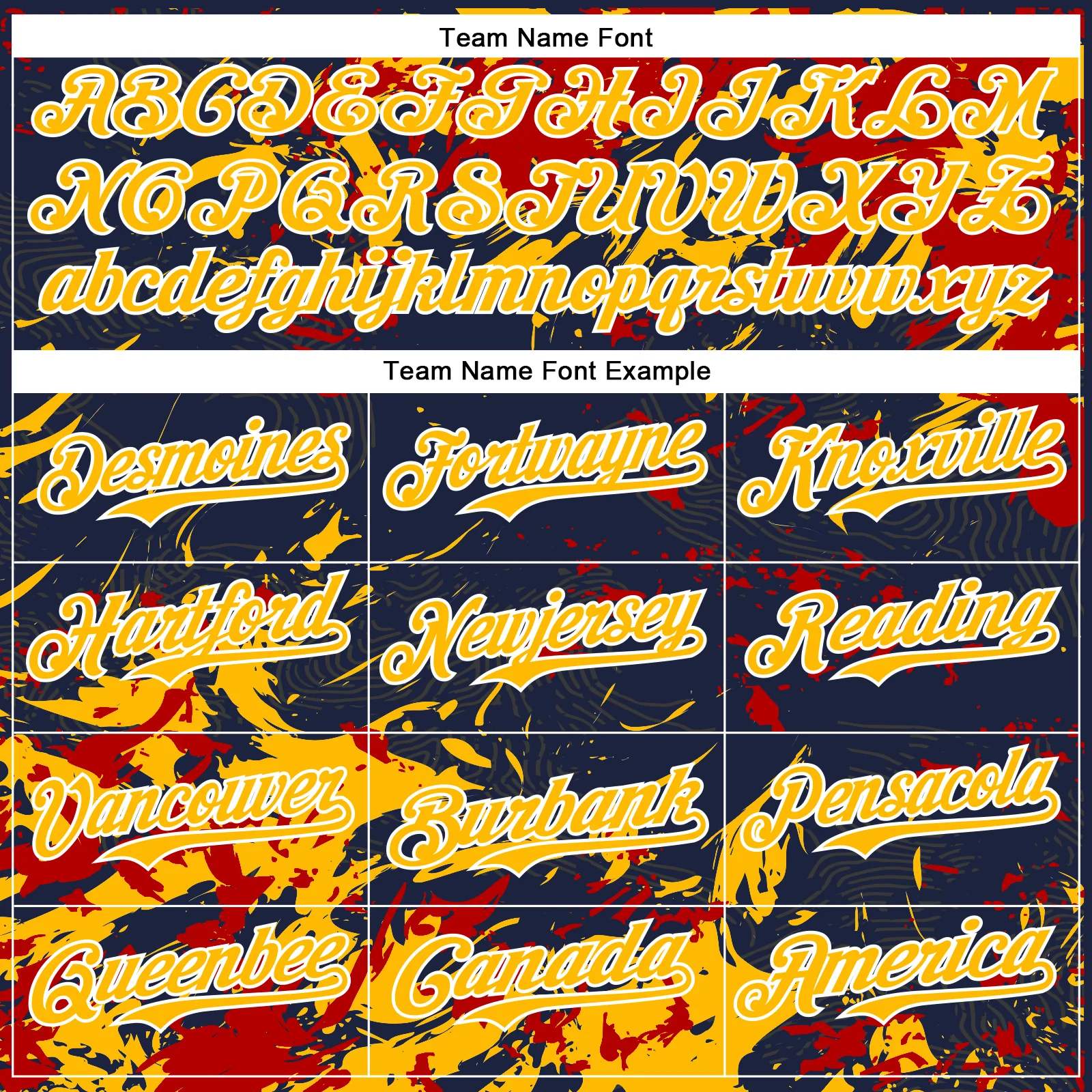Custom Navy Gold Red-White Splash Bomber Full-Snap Varsity Letterman Hoodie Jacket - Image 5