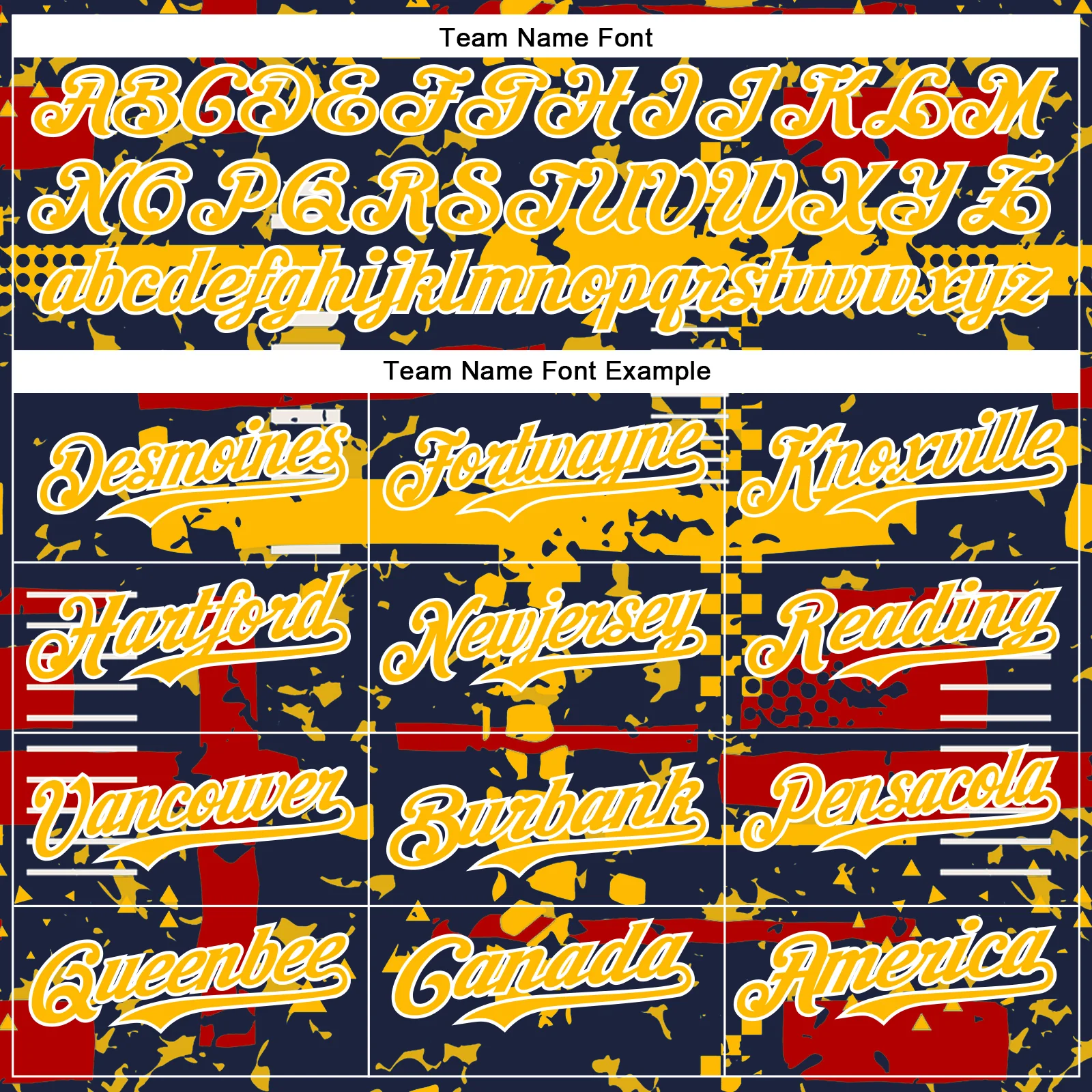 Custom Navy Gold Red-White Abstract Fragment Shape Bomber Full-Snap Varsity Letterman Hoodie Jacket - Image 5
