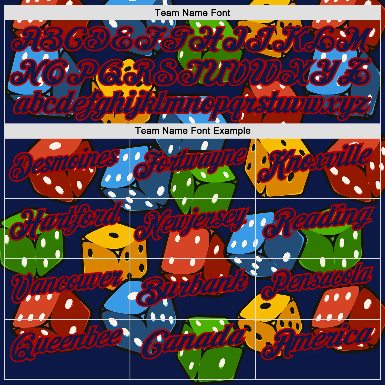 Custom Navy Red 3D Gambling Dice Performance Polo Shirt - Image 4