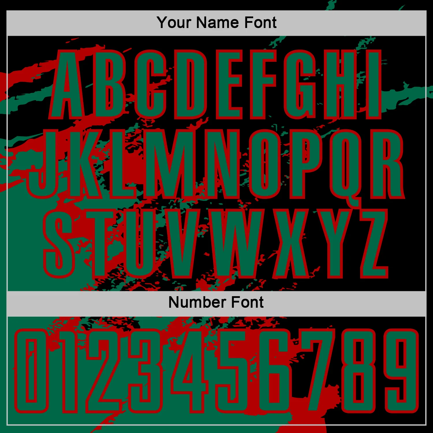 Custom Black Kelly Green-Red Abstract Fragment Art Splash Sports Sublimation Soccer Uniform Jersey - Image 6