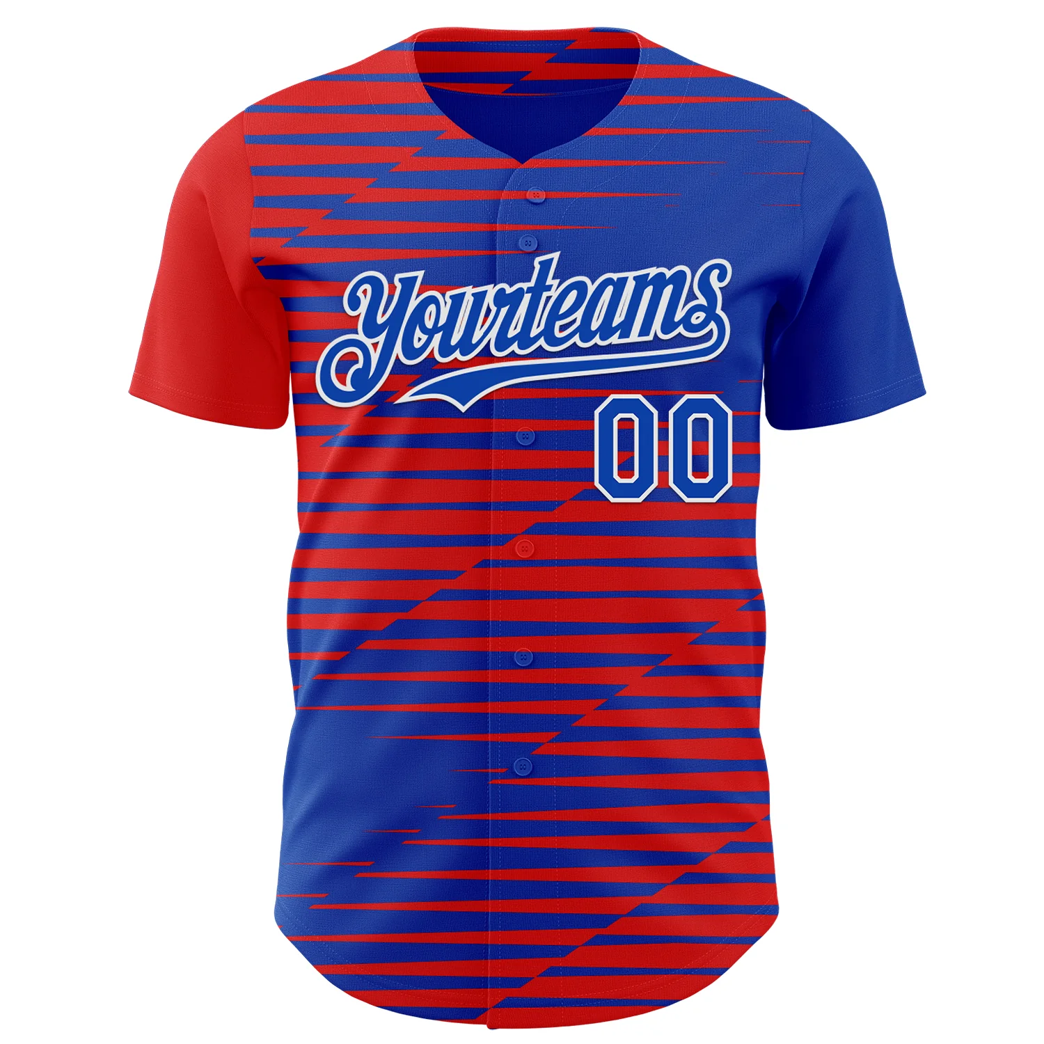 Custom Thunder Blue Red-White Texas Flag Stripe City Edition Authentic Baseball Jersey - Image 2