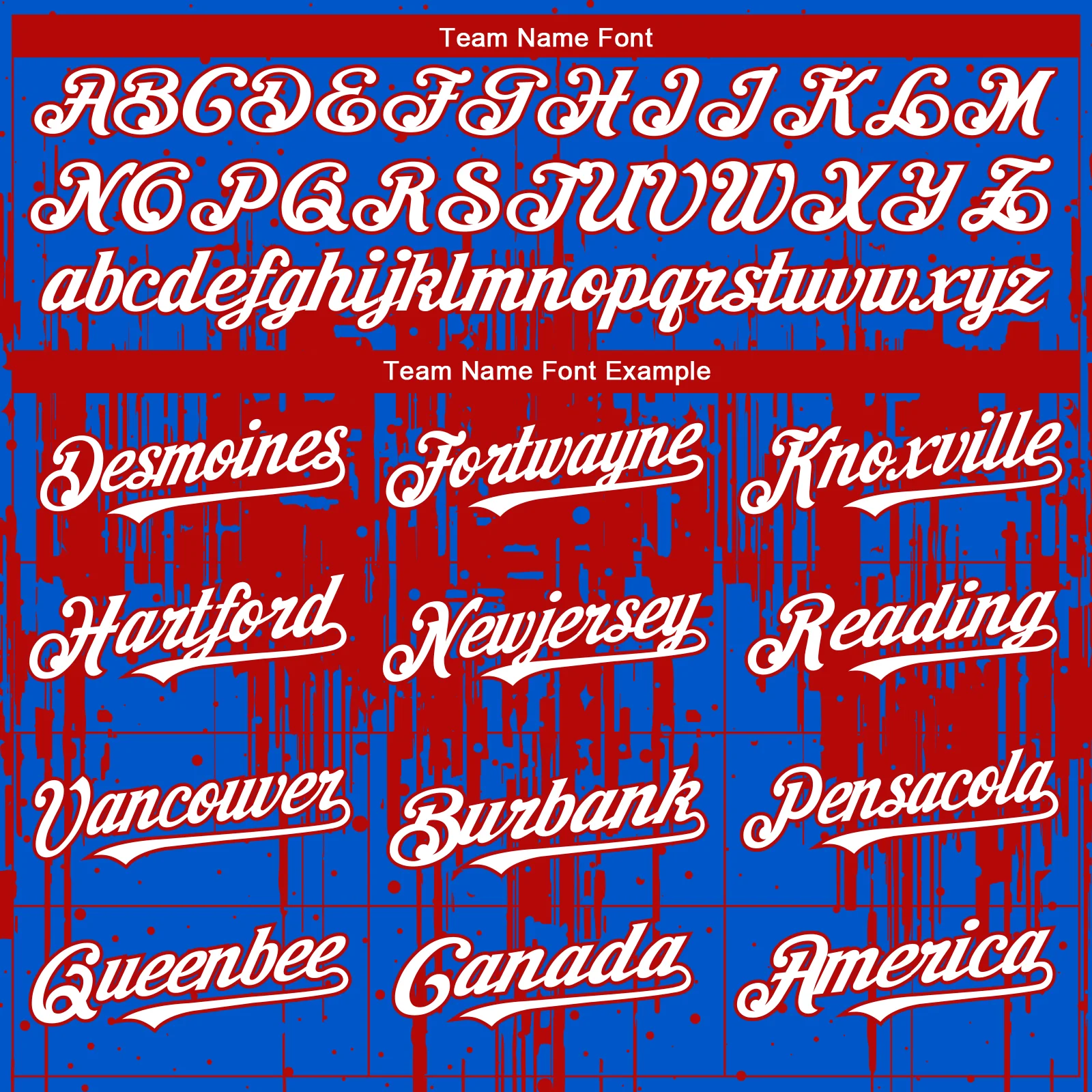 Custom Thunder Blue White-Red Dripping Splatter Paint Authentic Baseball Jersey - Image 4