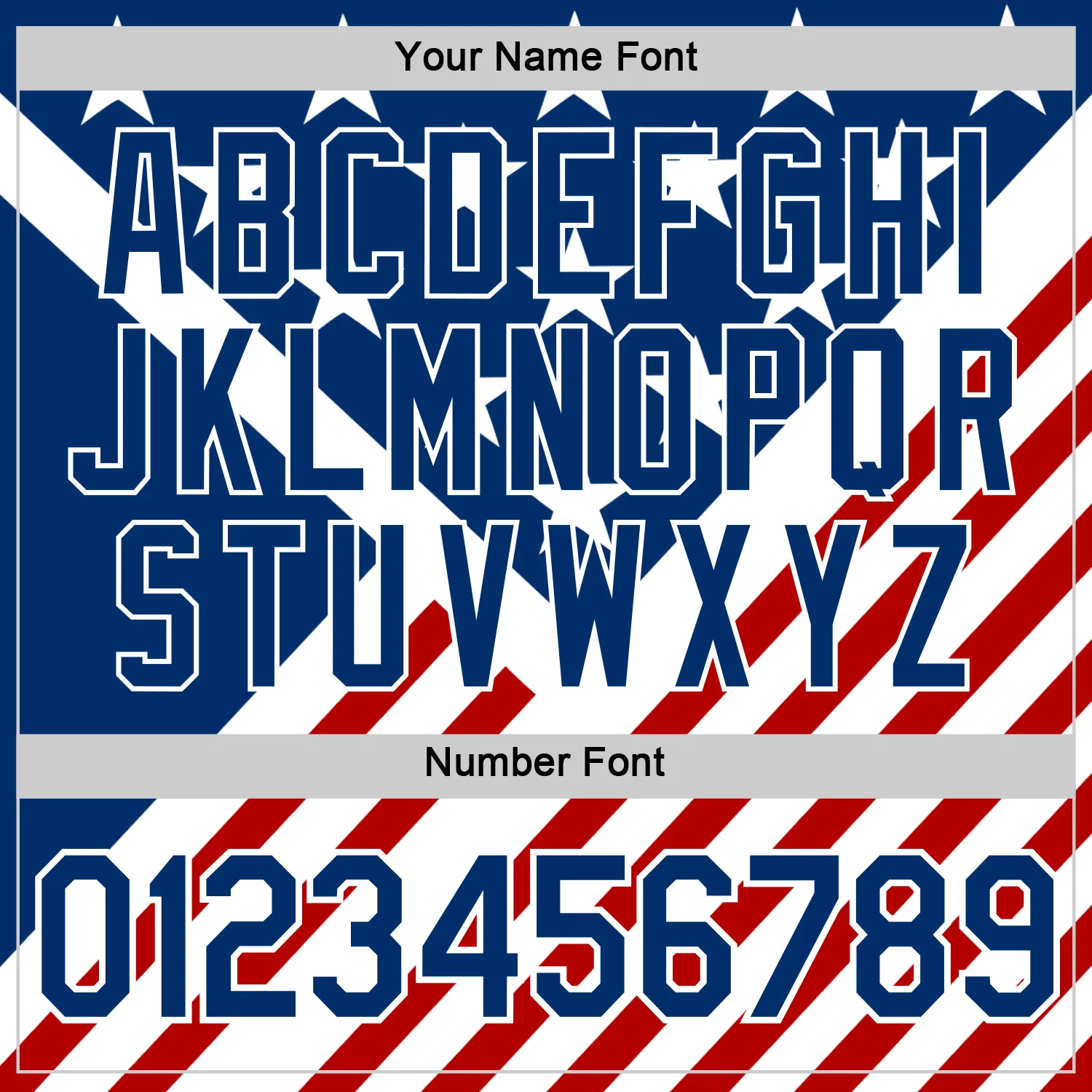 Custom US Navy Blue Red-White American Star Soccer Jersey Performance T-Shirt - Image 4