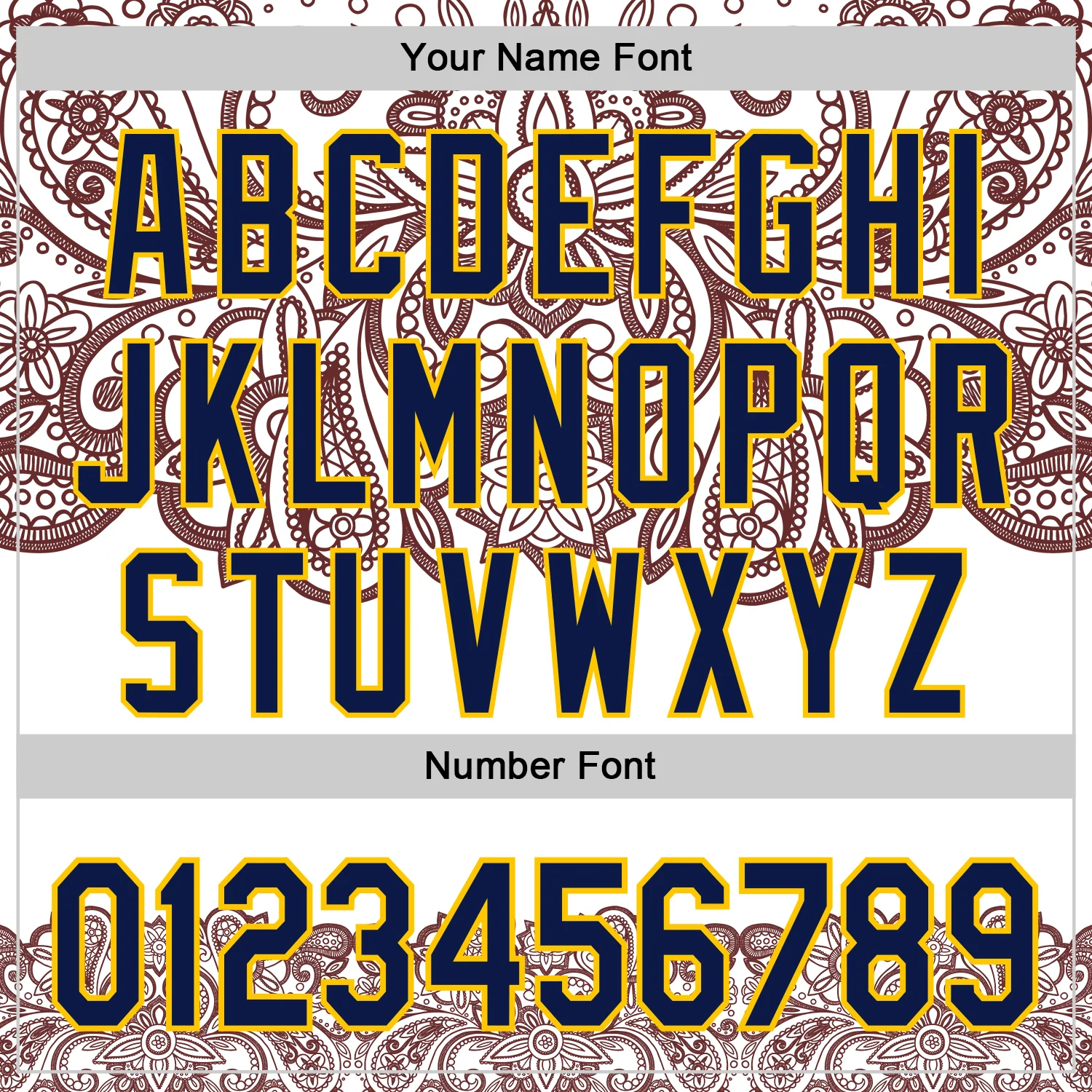 Custom White Navy Red-Yellow 3D Pattern Design Burner Costumes Paisley Bandana Authentic Baseball Jersey - Image 5