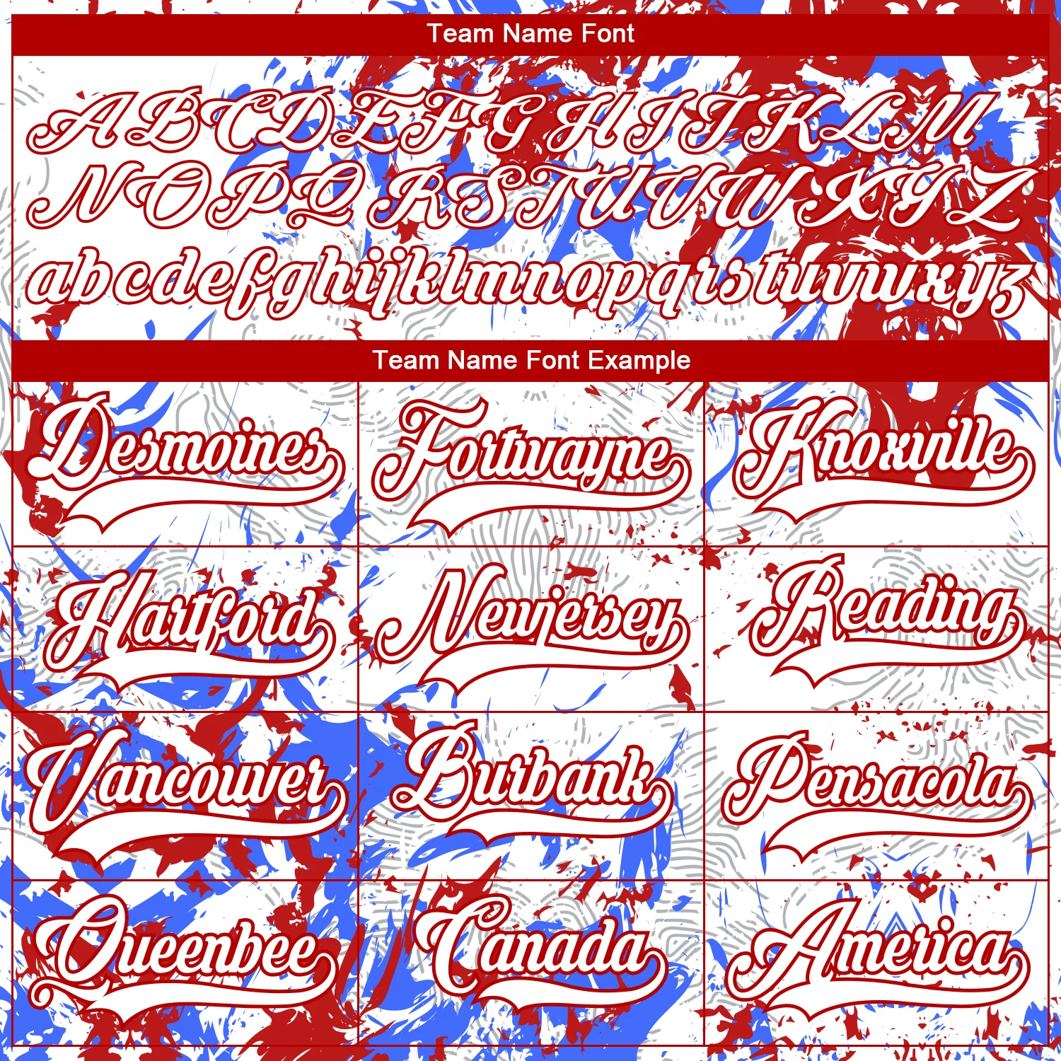 Custom White Red-Royal 3D Fluid Art Splash Hockey Lace Neck Jersey - Image 4