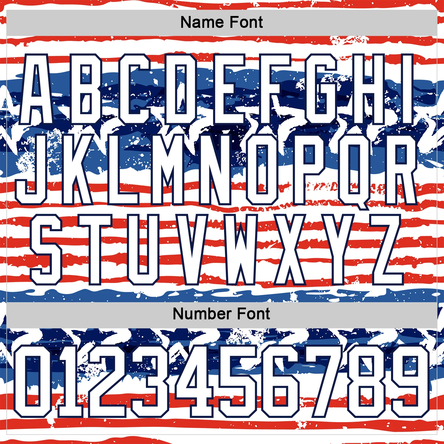 Custom White Red-Navy American Flag Painted Hockey Lace Neck Jersey - Image 7