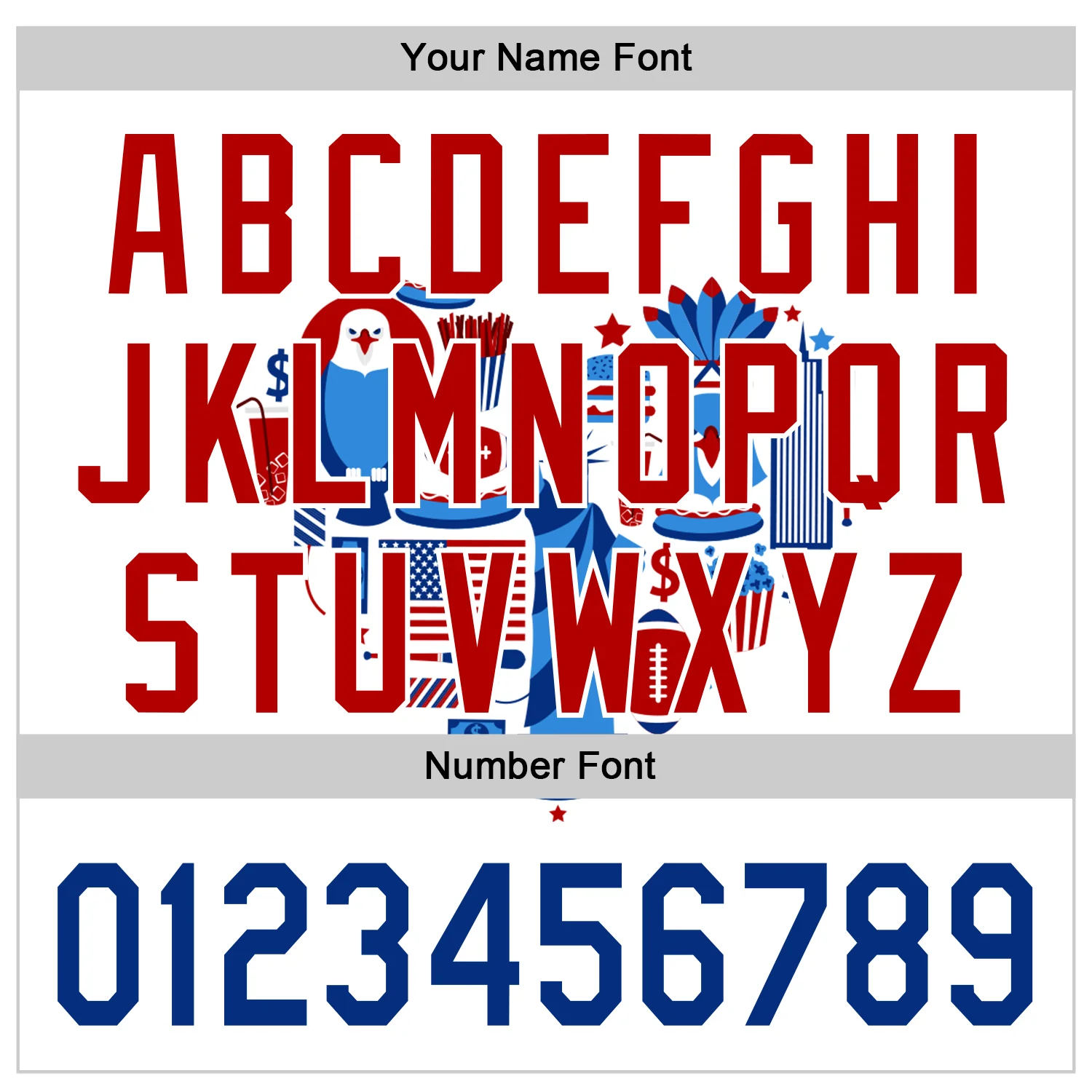 Custom White Blue Pinstripe Royal-Red 3D American Flag National Symbols Authentic Baseball Jersey - Image 5