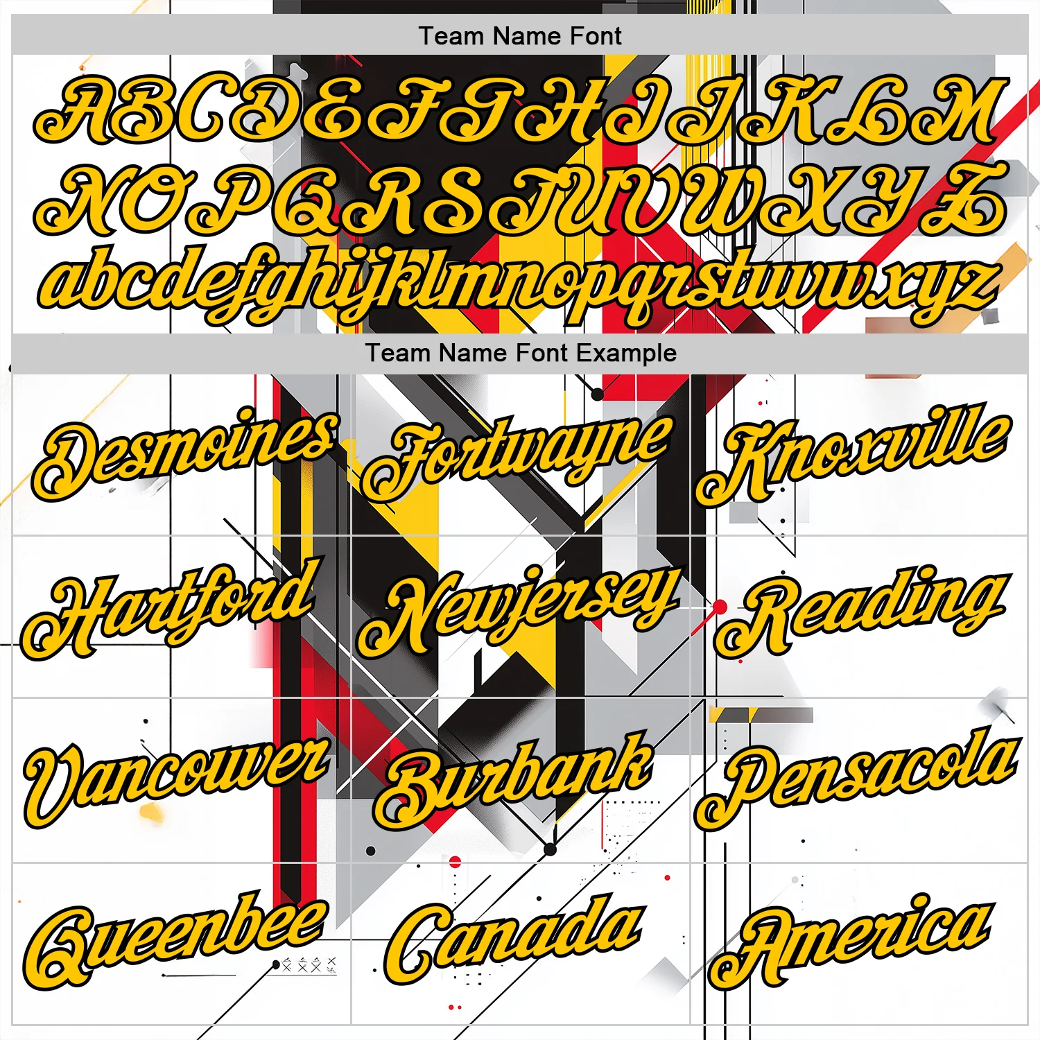 Custom White Yellow Red Black-Gray 3D Pattern Design Germany Geometric Shape Sportswear Performance T-Shirt - Image 3