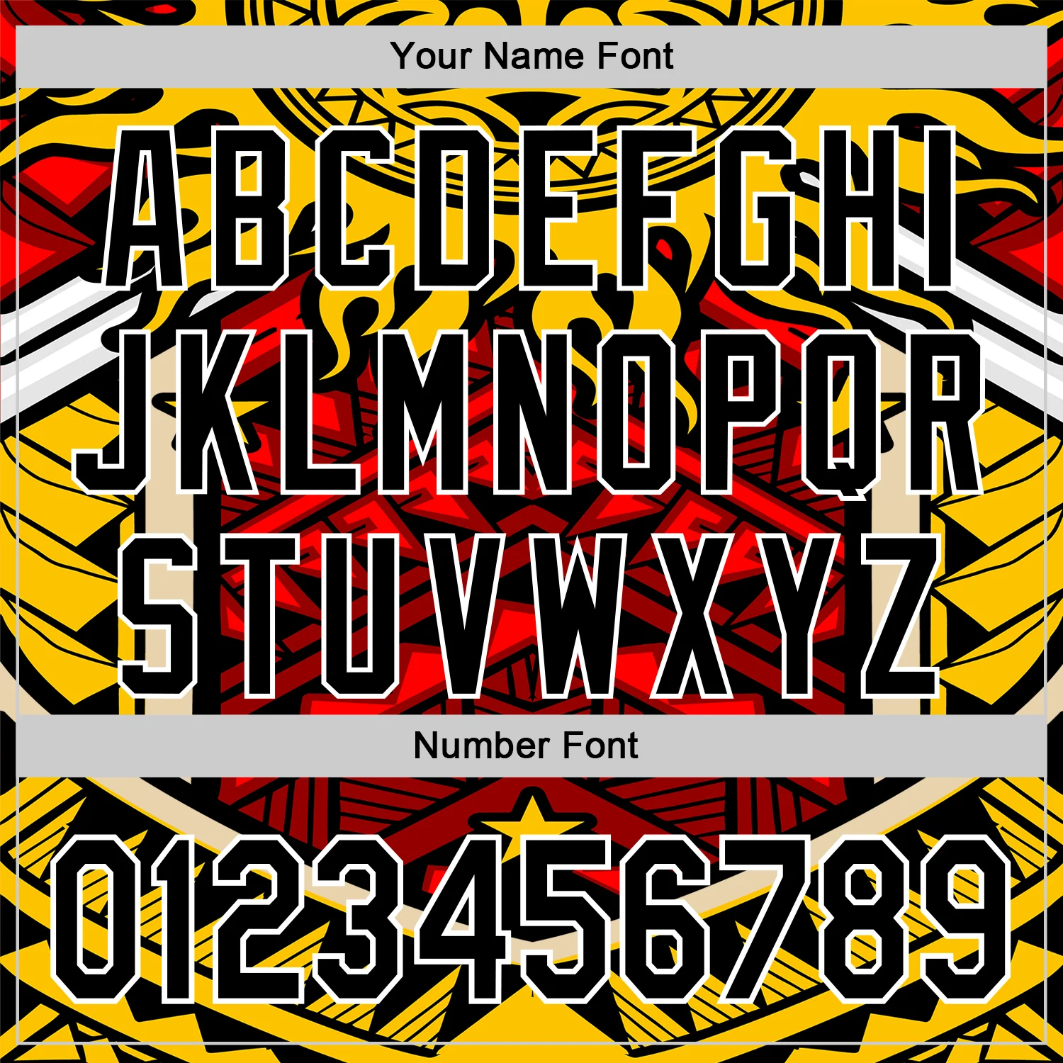 Custom Yellow Black Red-White 3D Pattern Design Rave Party Tribal Authentic Baseball Jersey - Image 5