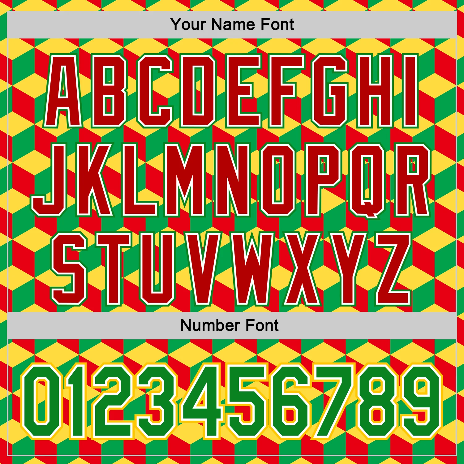 Custom Yellow Grass Green Red-White 3D Pattern Design Black History Month Abstract Geometric Authentic Baseball Jersey - Image 5