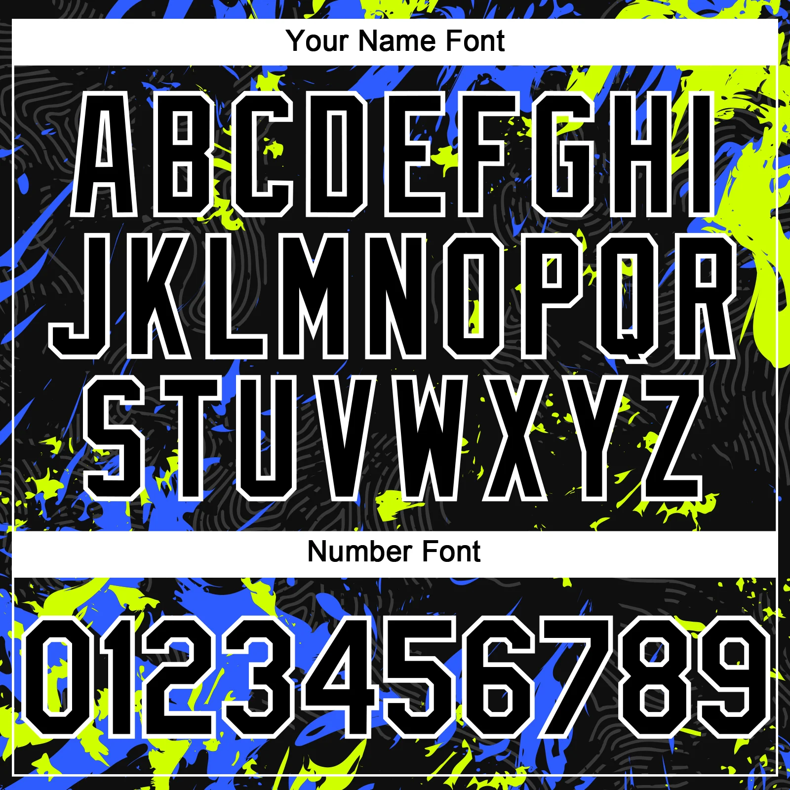 Custom Black Royal Neon Green-White Splash Authentic Baseball Jersey - Image 5