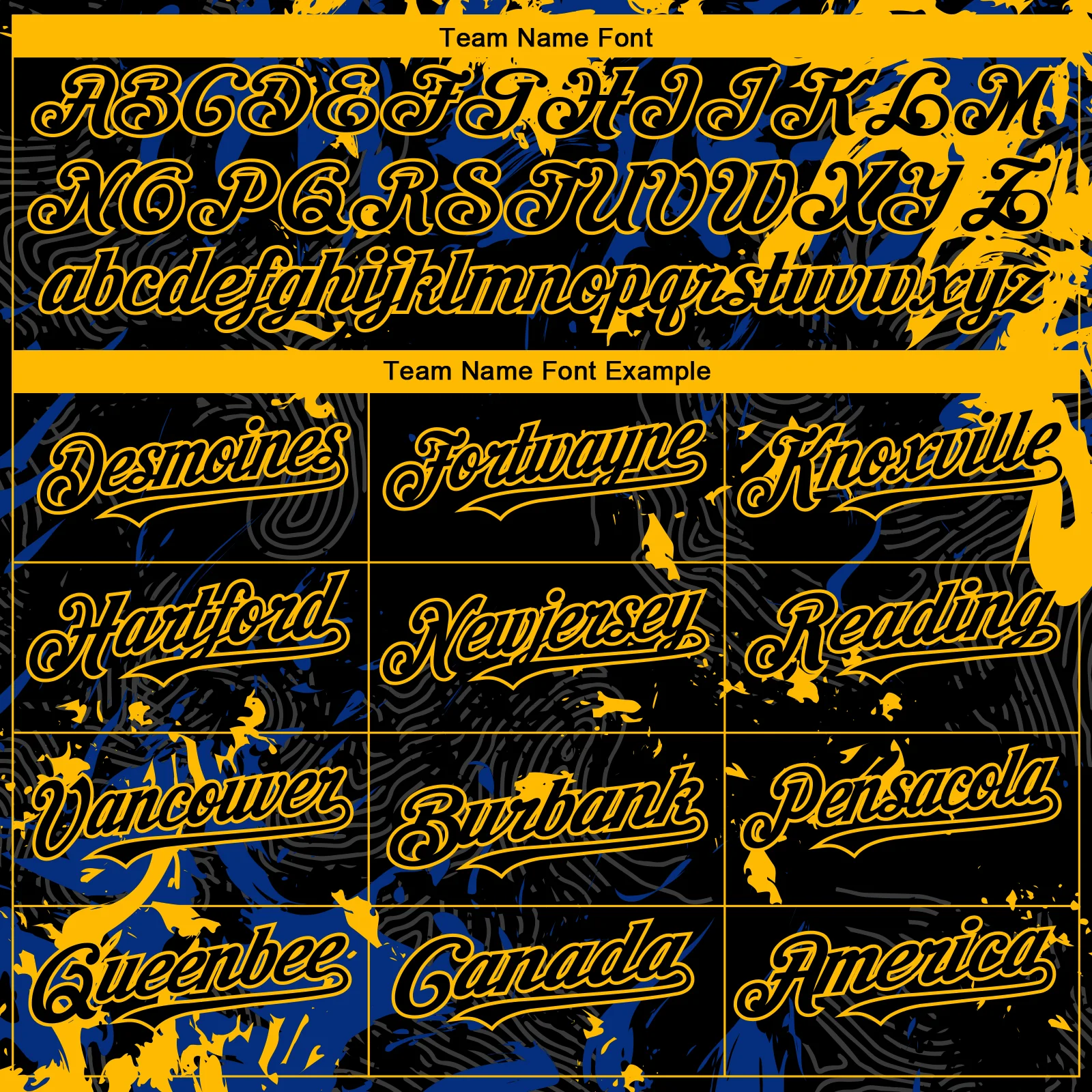 Custom Black Royal-Gold Splash Authentic Baseball Jersey - Image 4