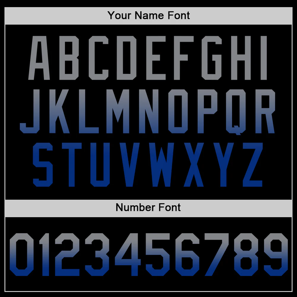 Custom Black Gray-Royal Authentic Fade Fashion Baseball Jersey - Image 5
