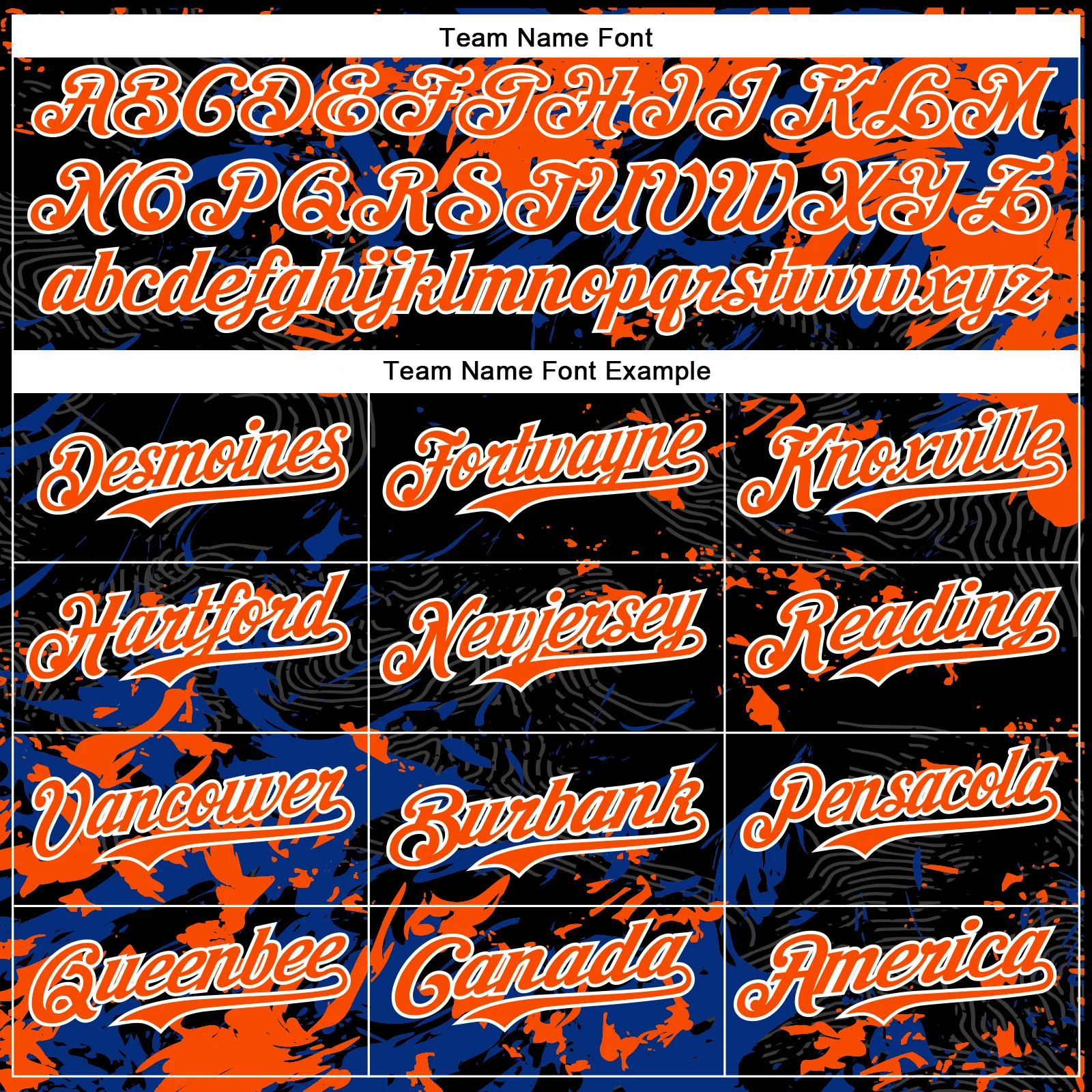 Custom Black Orange Royal-White Splash Bomber Full-Snap Varsity Letterman Hoodie Jacket - Image 5